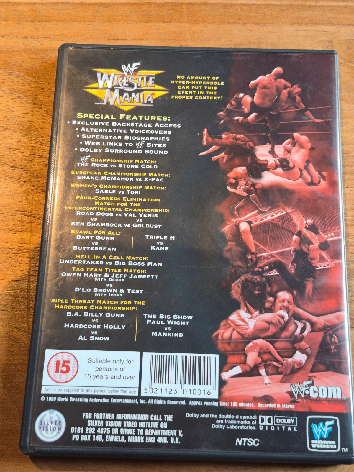 DVD Catch WWF WrestleMania XV (15) 1999 + Carte Big Show 2