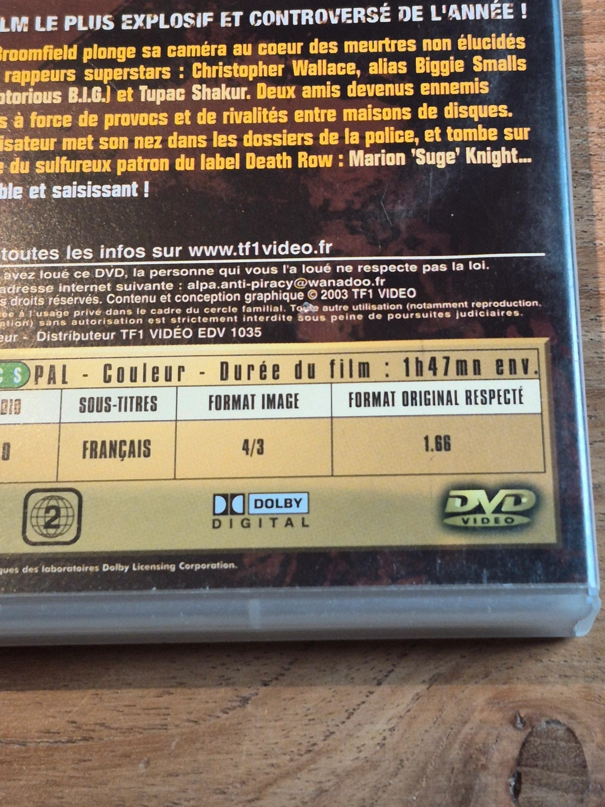 DVD Biggie & Tupac - Enquête Rap US (Édition TF1) 4