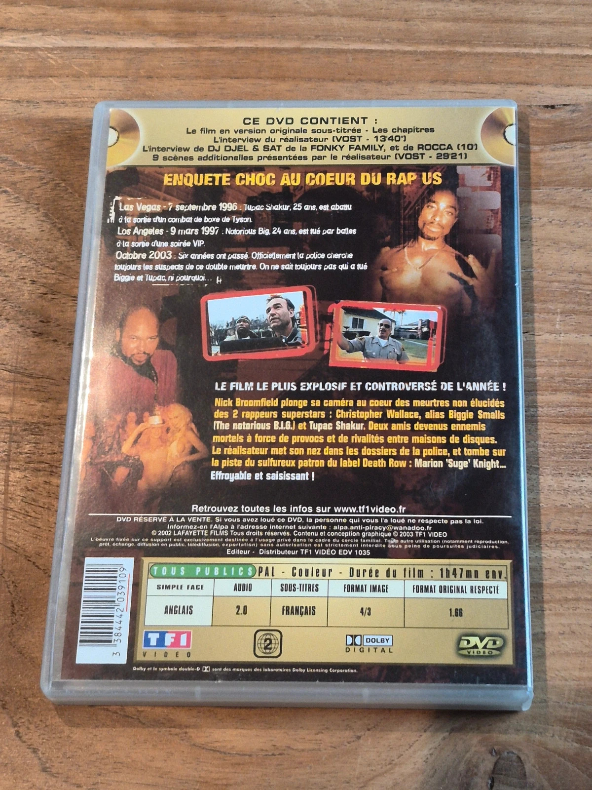 DVD Biggie & Tupac - Enquête Rap US (Édition TF1) 2