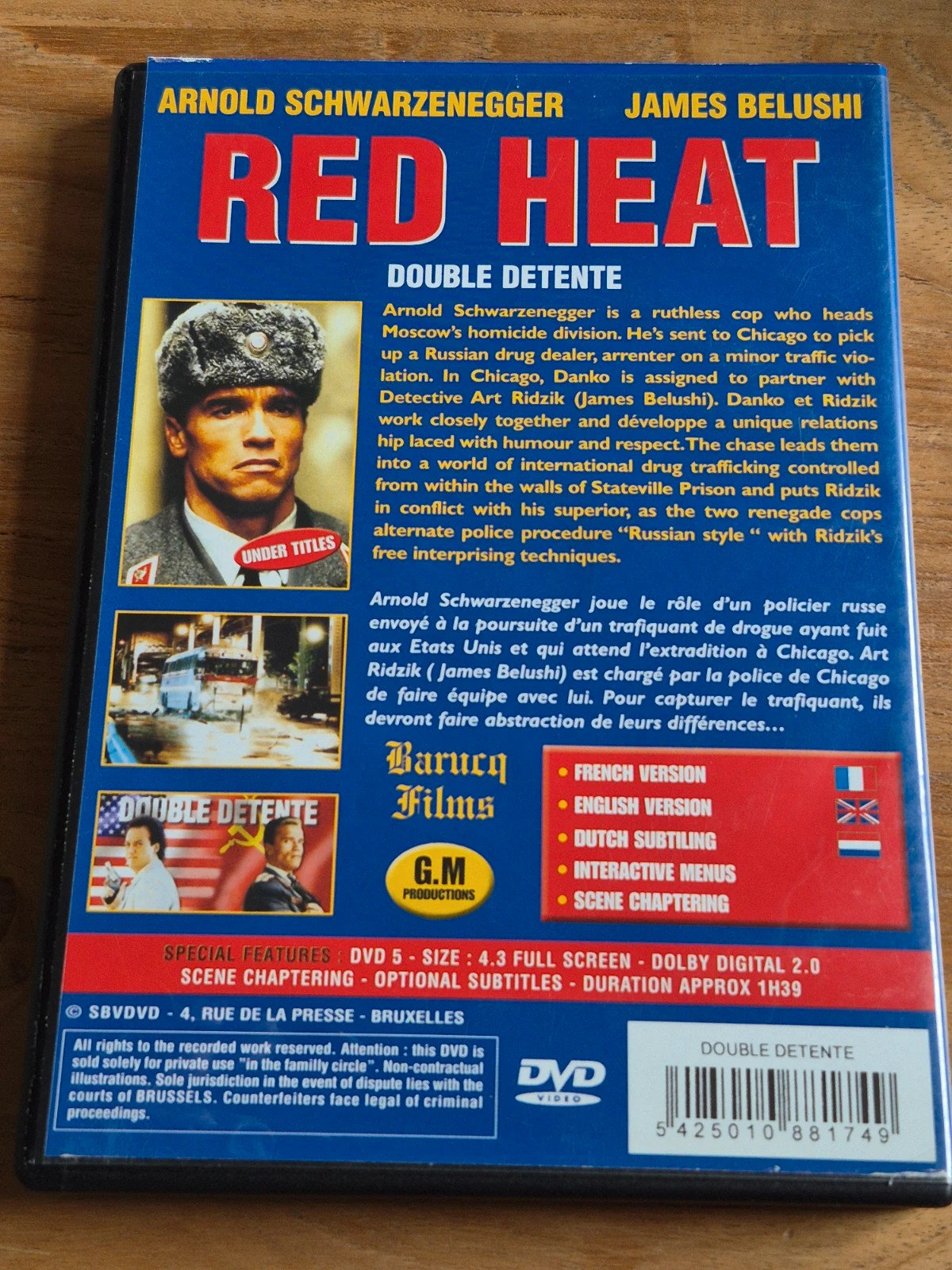 DVD Double Détente (Red Heat) - Arnold Schwarzenegger 2