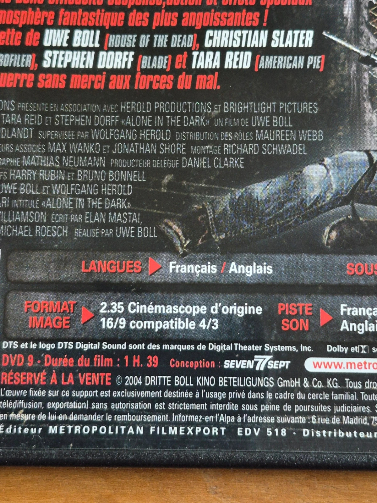 DVD Alone in the Dark - Édition Director's Cut 3
