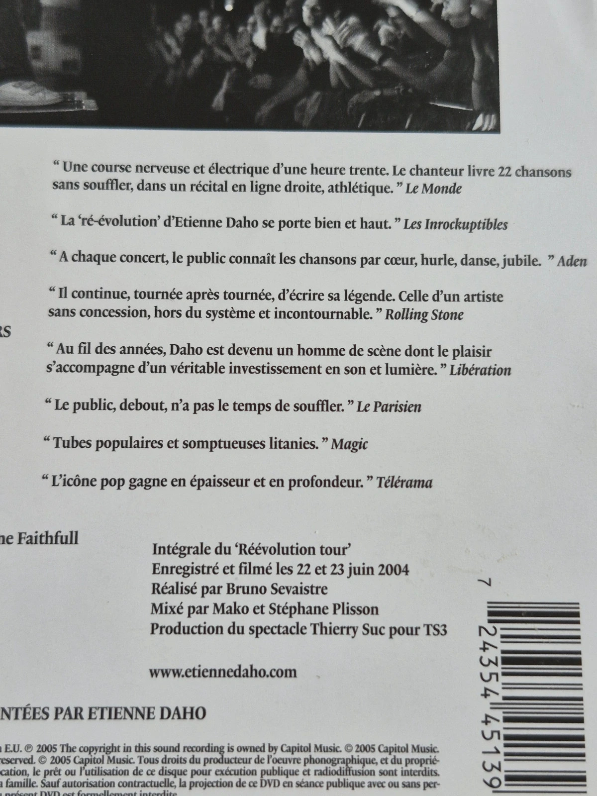 DVD Étienne Daho - Sortir ce soir (Live 2004) 4