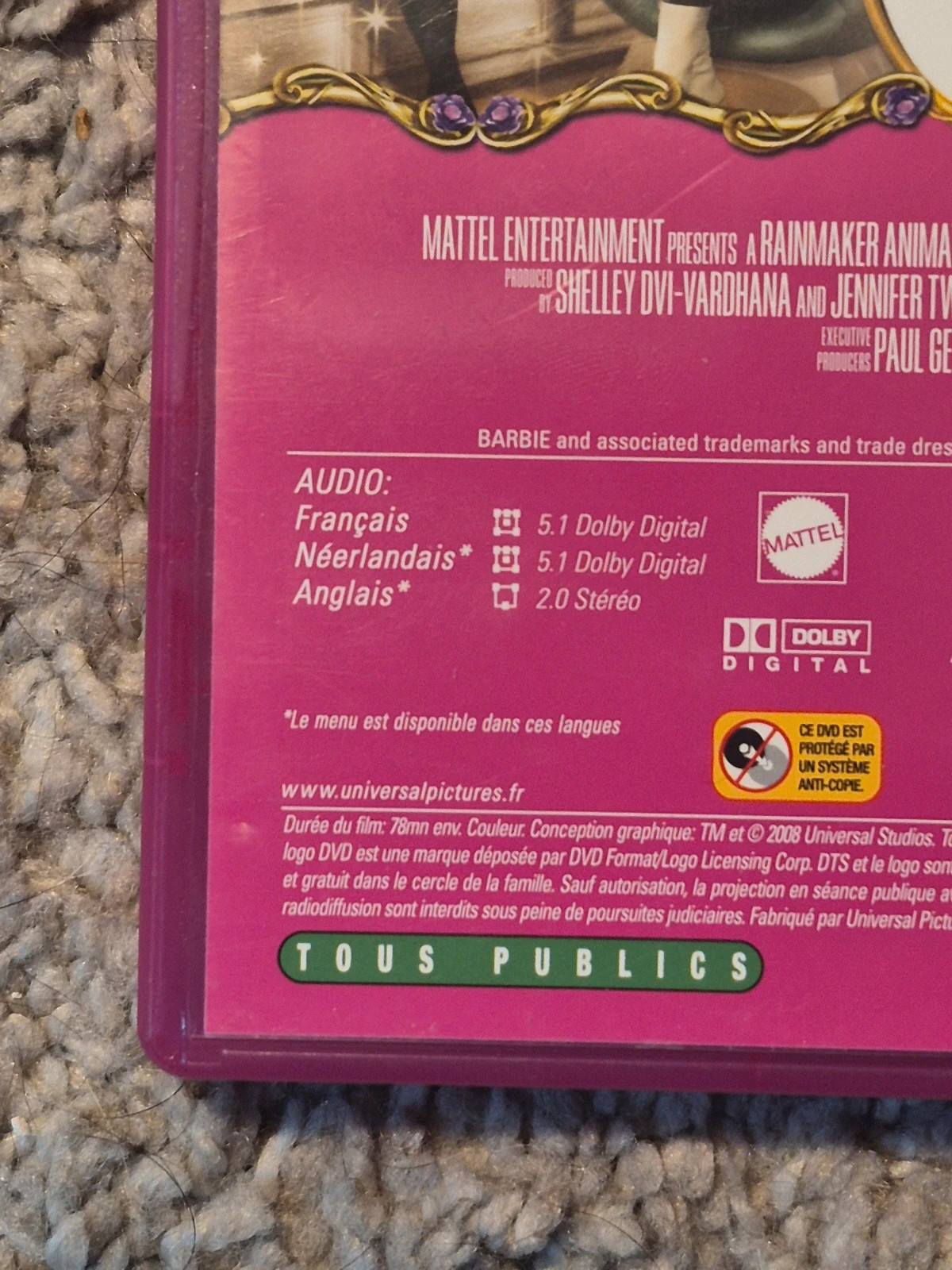 DVD Barbie et le Palais de Diamant 3