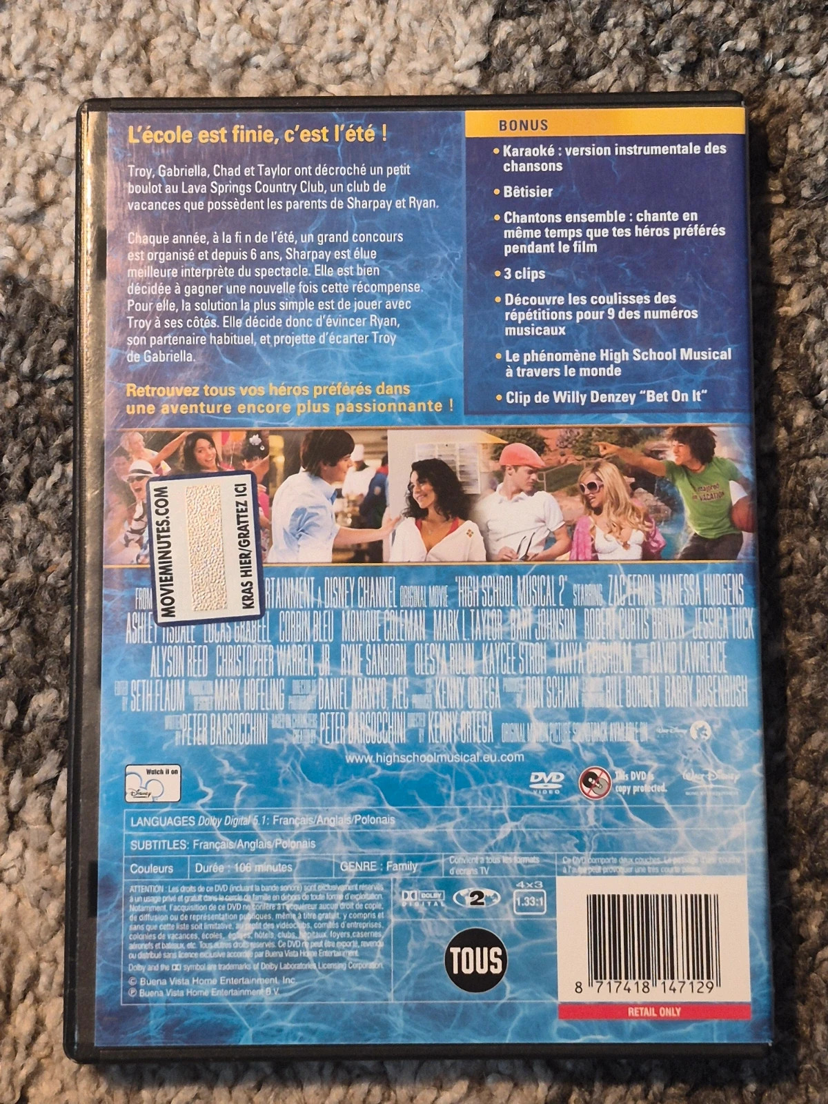 DVD High School Musical 2 - Version Longue Inédite 2