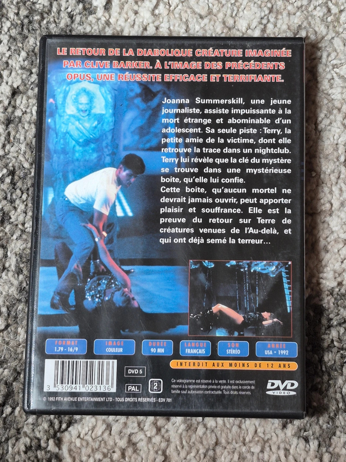 DVD Hellraiser III : Hell on Earth - Film Horreur Culte - TBE 2