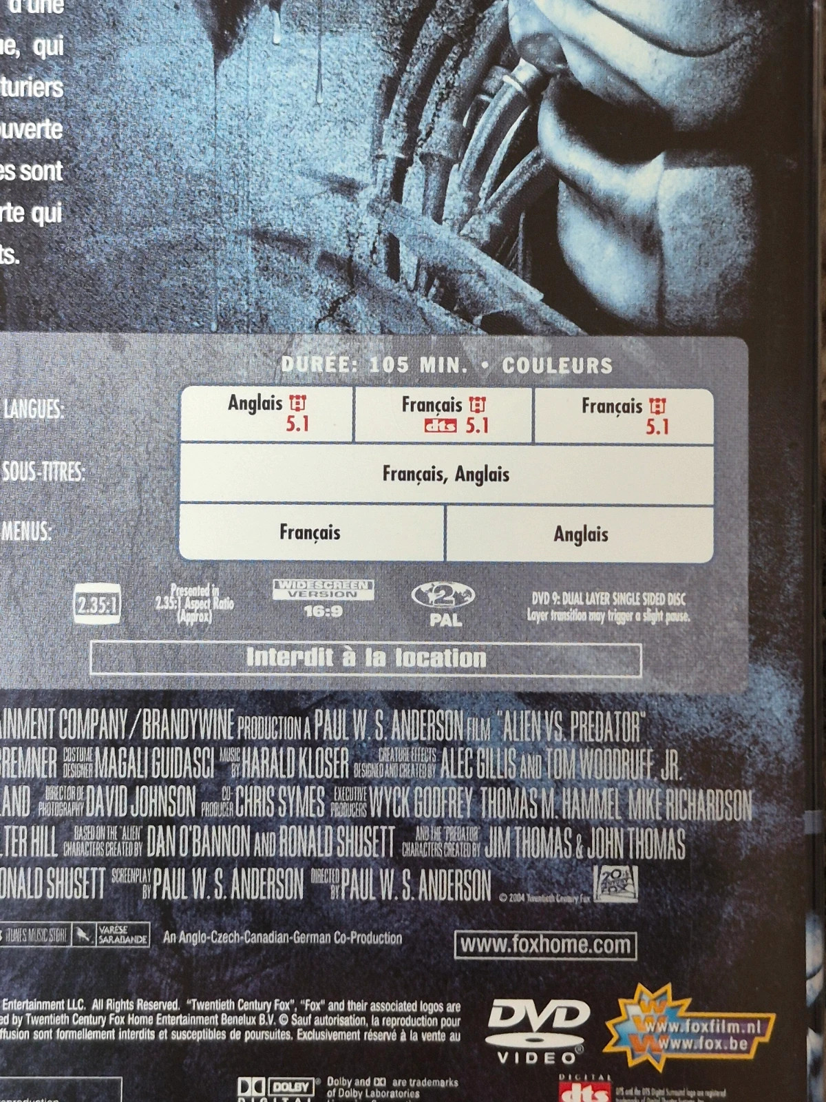DVD Alien vs. Predator (AVP) - Version Longue Non Censurée 3