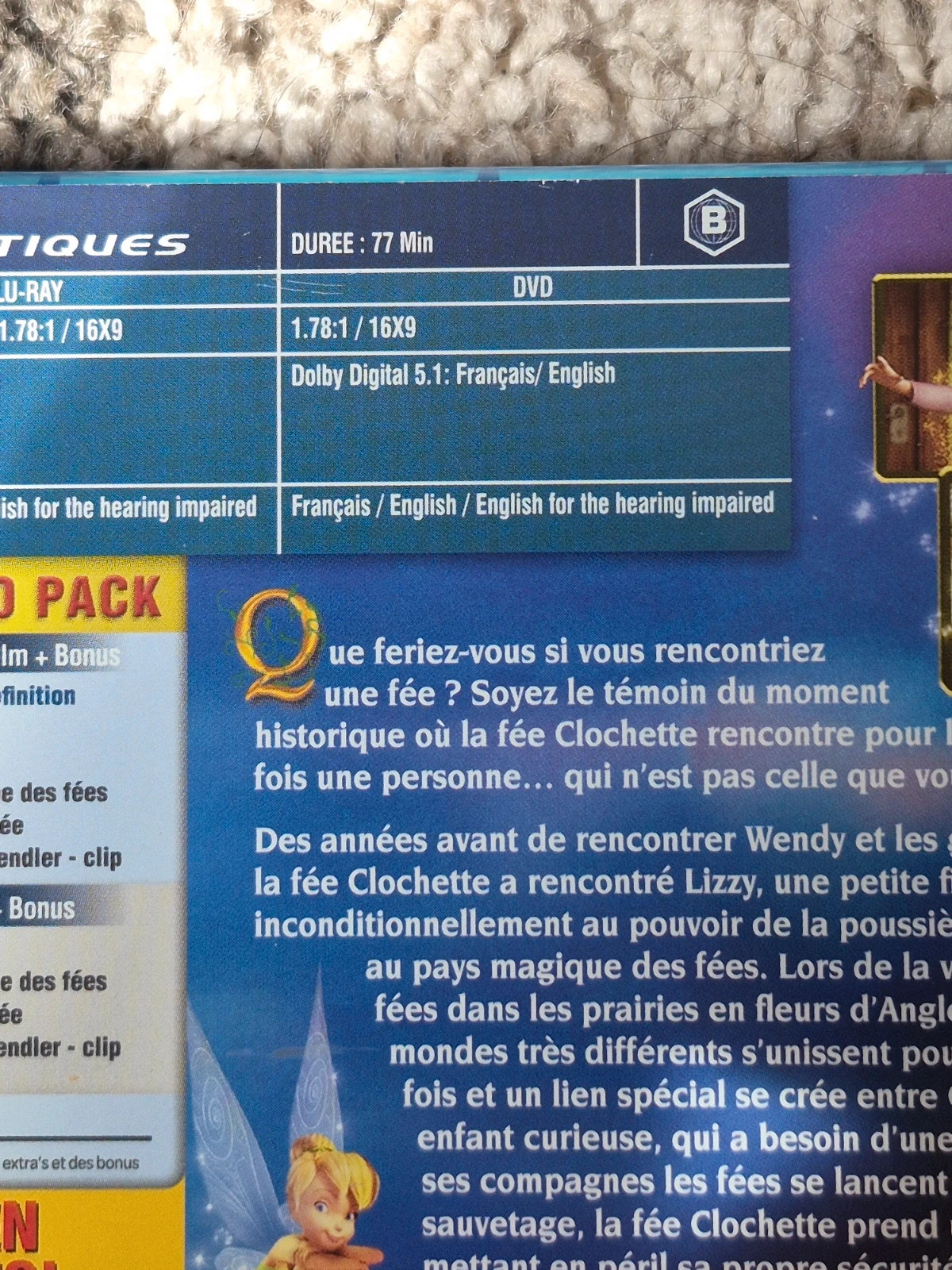 Disney Blu-ray + DVD - Clochette et l'Expédition Féérique + Fourreau 4