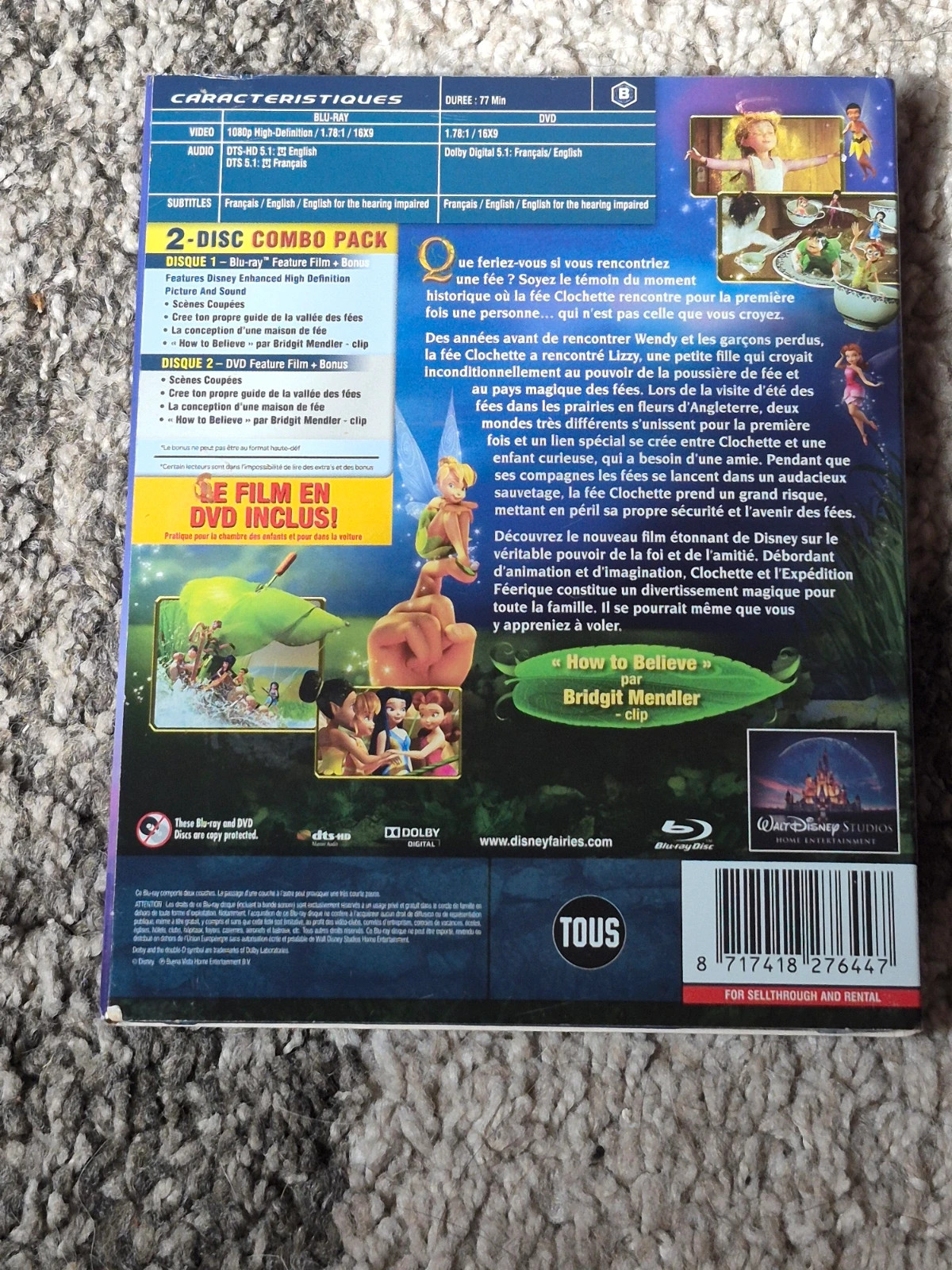 Disney Blu-ray + DVD - Clochette et l'Expédition Féérique + Fourreau 2