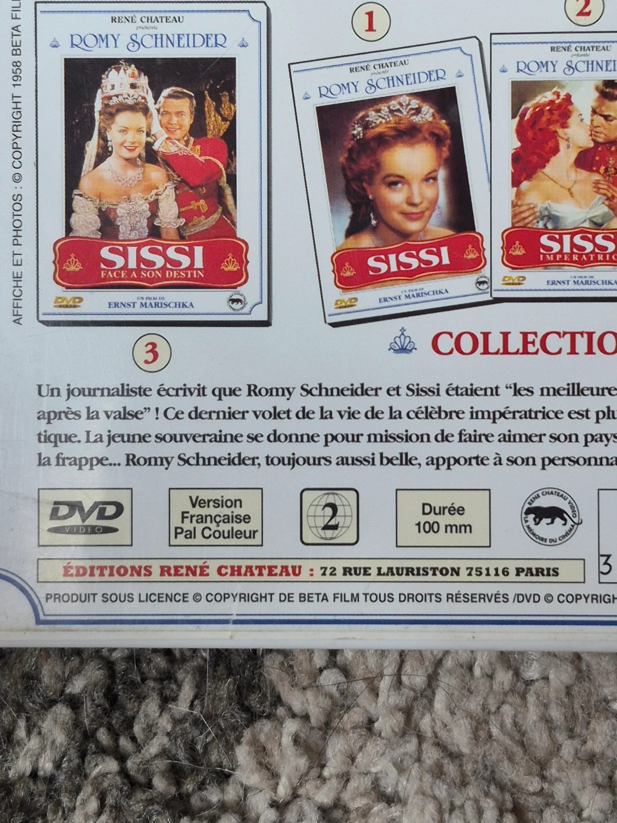 DVD Sissi face à son destin - Romy Schneider - Édition René Chateau - TBE 3