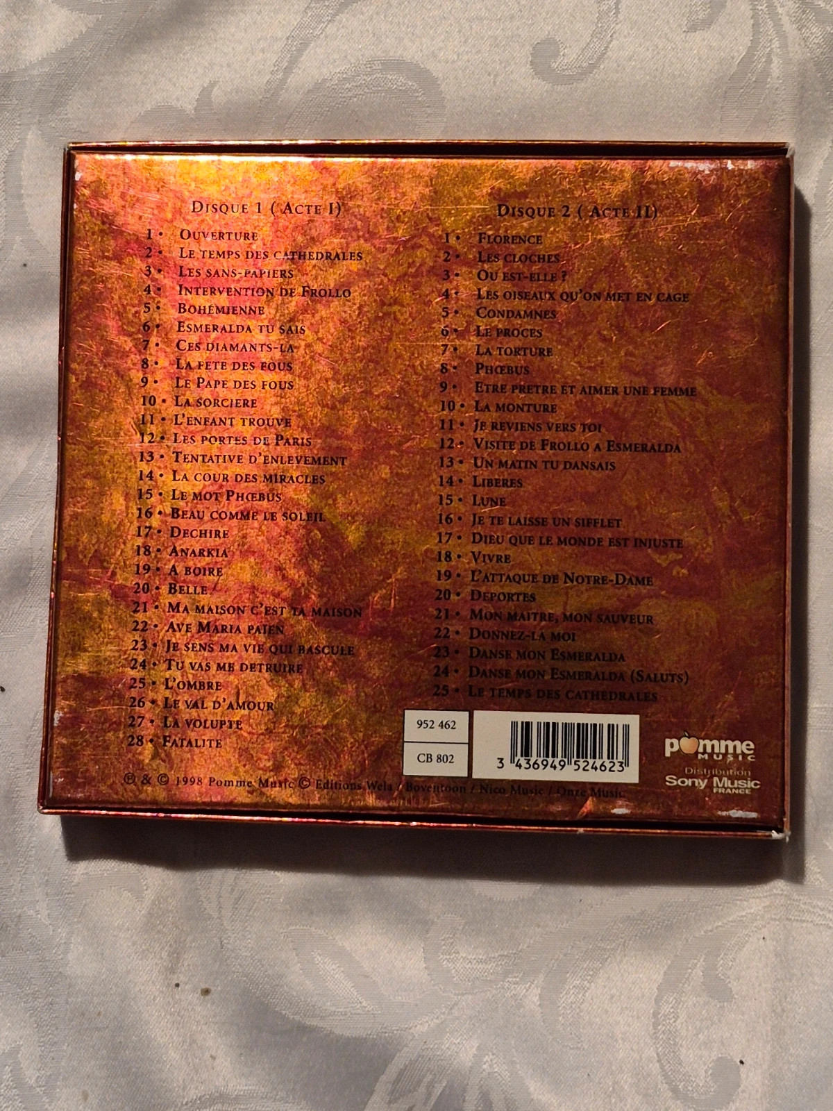 Coffret Intégrale Notre-Dame de Paris (1998) - 2 CD - État Impeccable 2