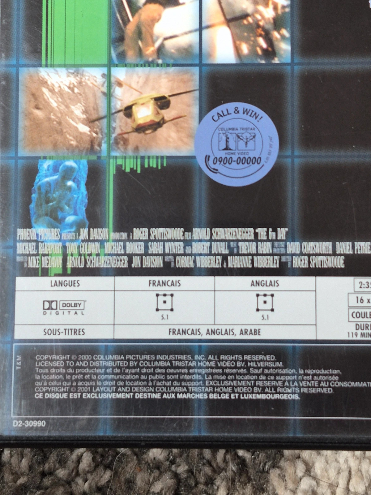 DVD À l'aube du 6ème jour - Arnold Schwarzenegger - Science-Fiction 3