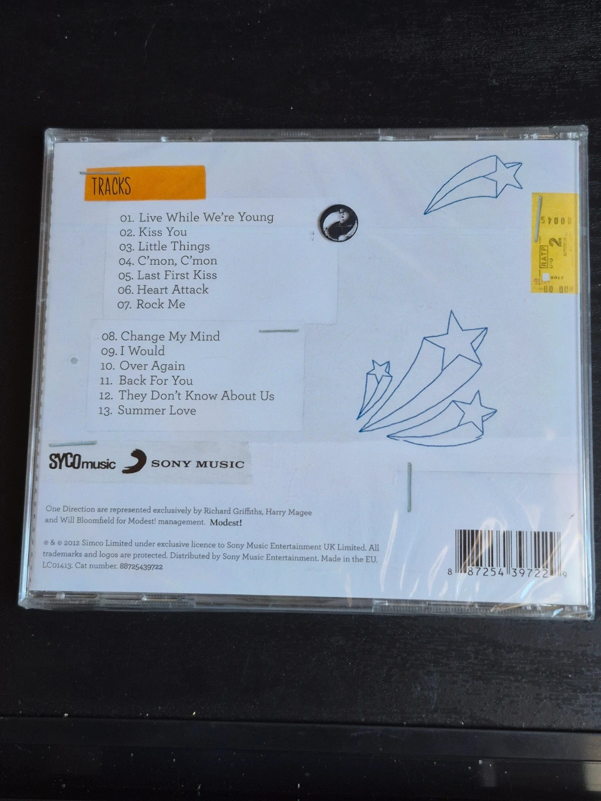 CD Album One Direction Take Me Home sous blister 2