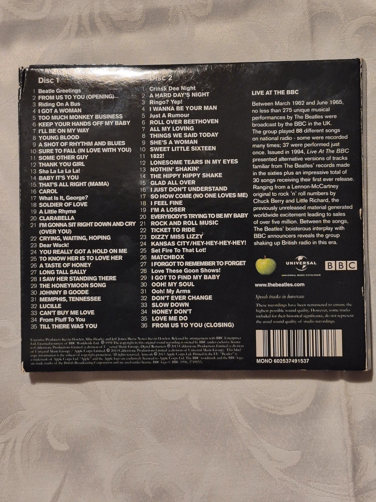 Double CD The Beatles - Live At The BBC (Édition Remasterisée 2013) 2