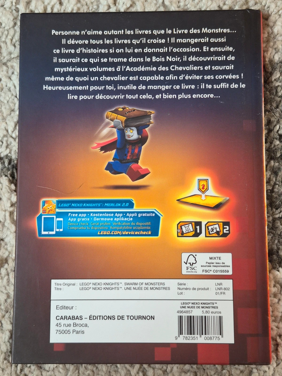 Livre LEGO Nexo Knights - Une nuée de monstres (John Derevlany) 2