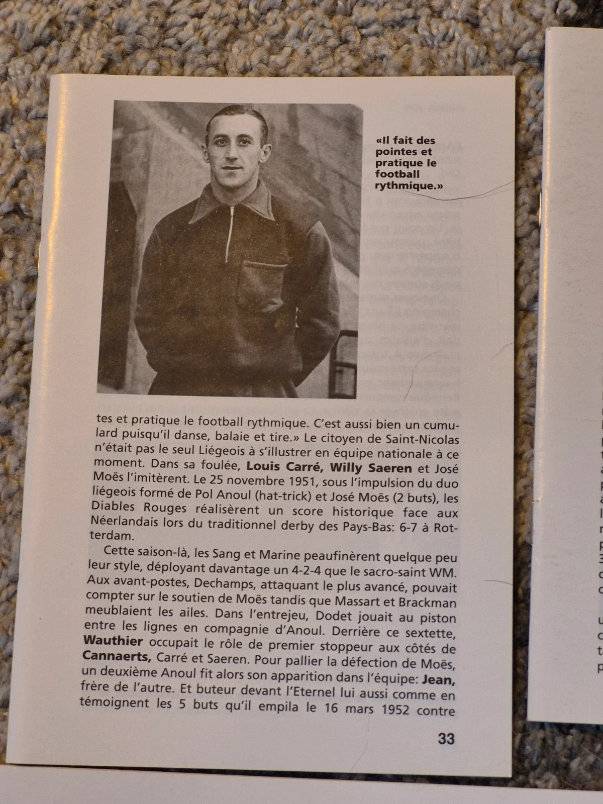 Livre-pochette Collector "Les Stars des Diables Rouges" - Foot Magazine 1994 4