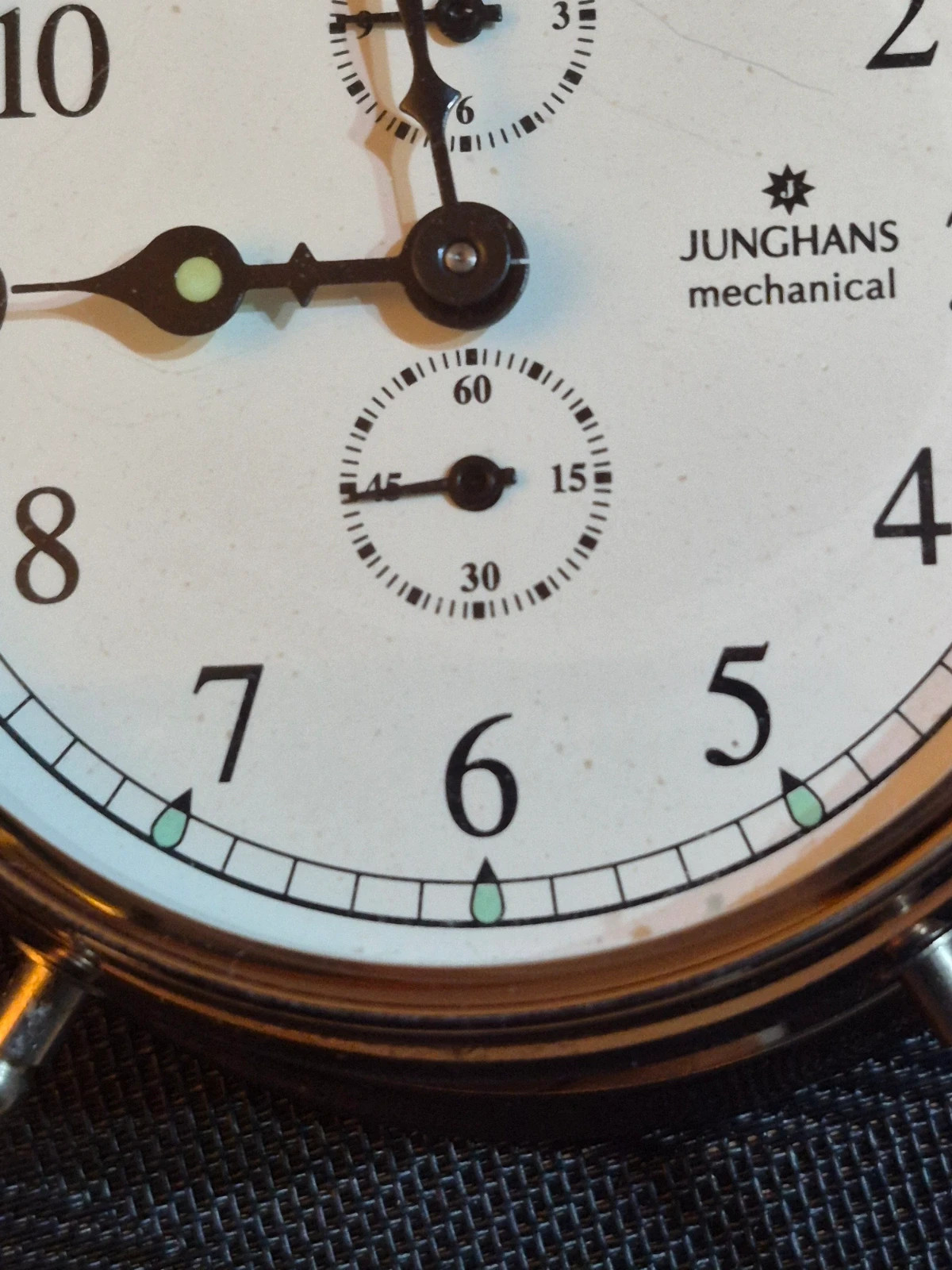 Réveil vintage Junghans mechanical double cloche doré À réviser – Junghans 5