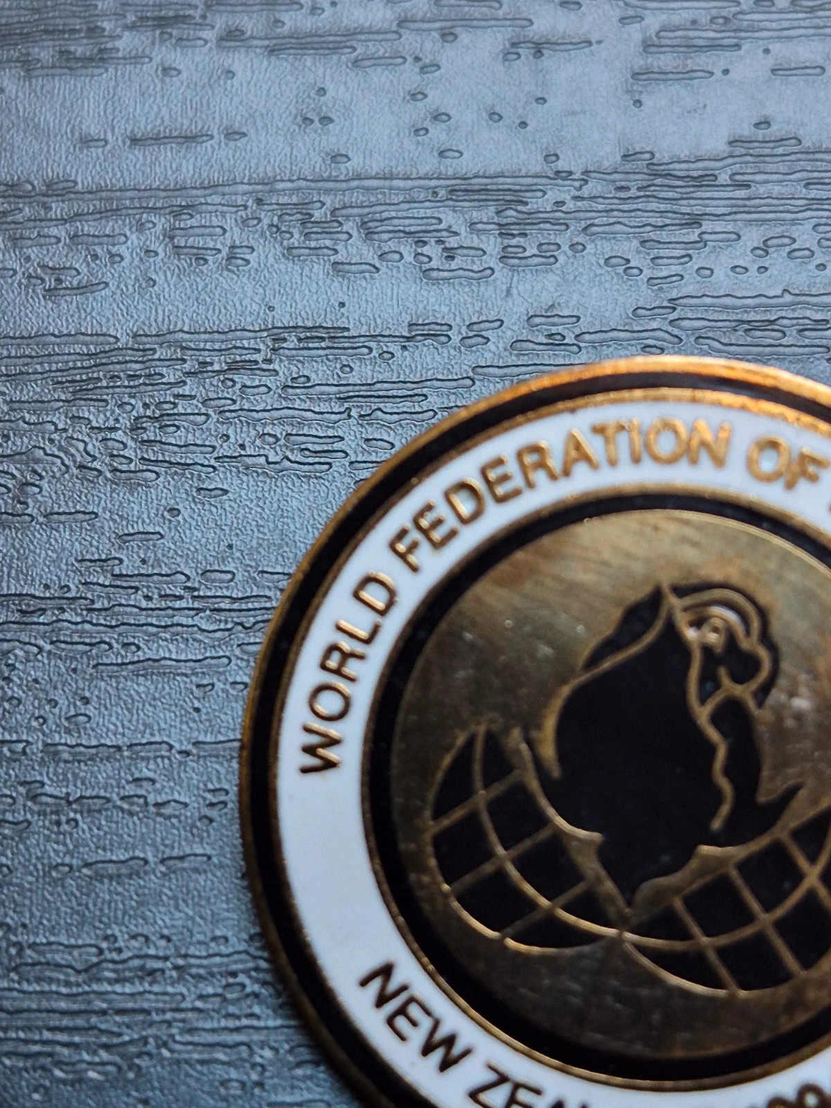 Broche badge World Federation of Rose Societies – New Zealand 1994 – vintage collector – Rose 2