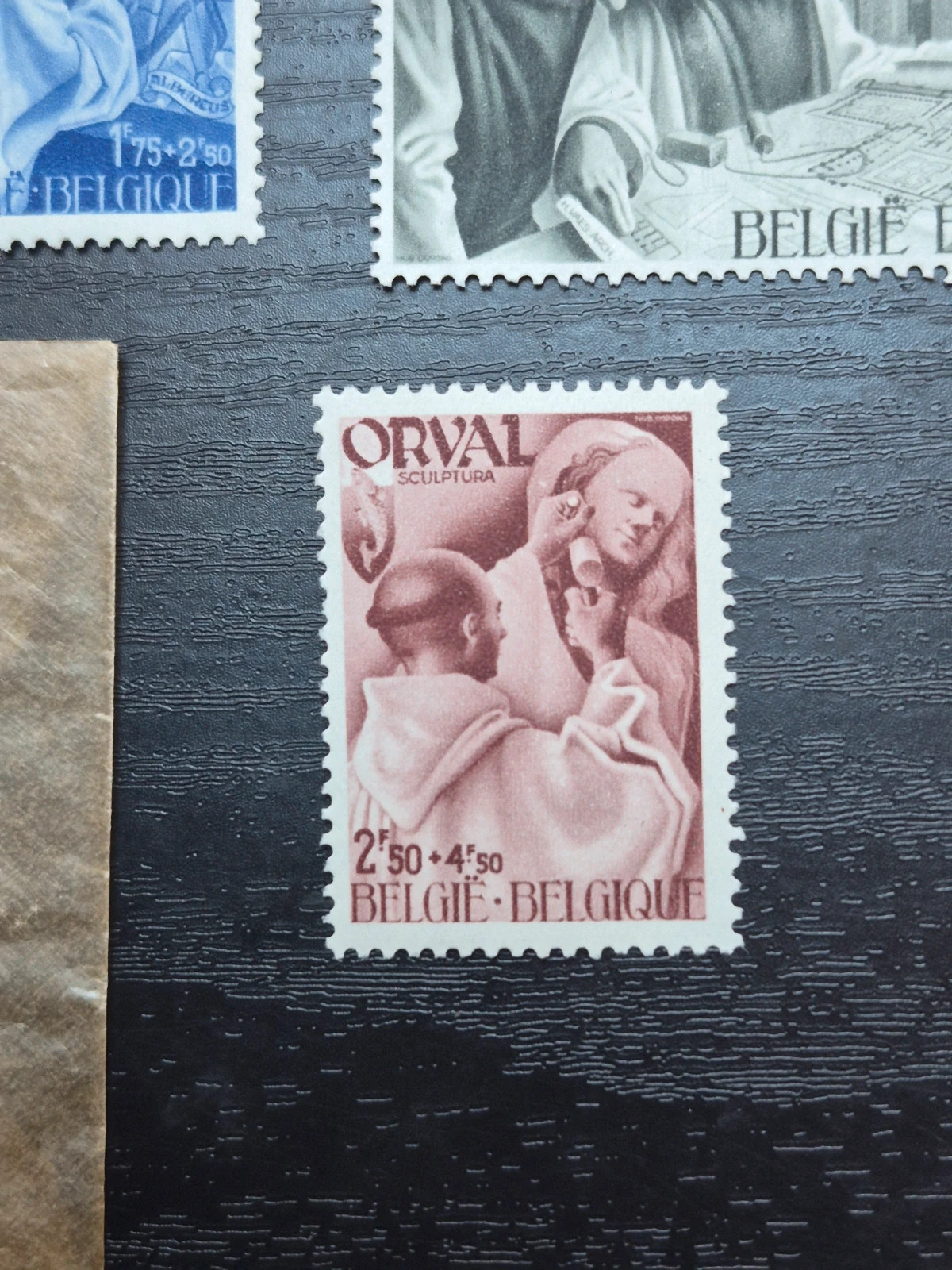 Lot 11 timbres Belgique - 4e série Orval 1941 (Quasi-complet) 5