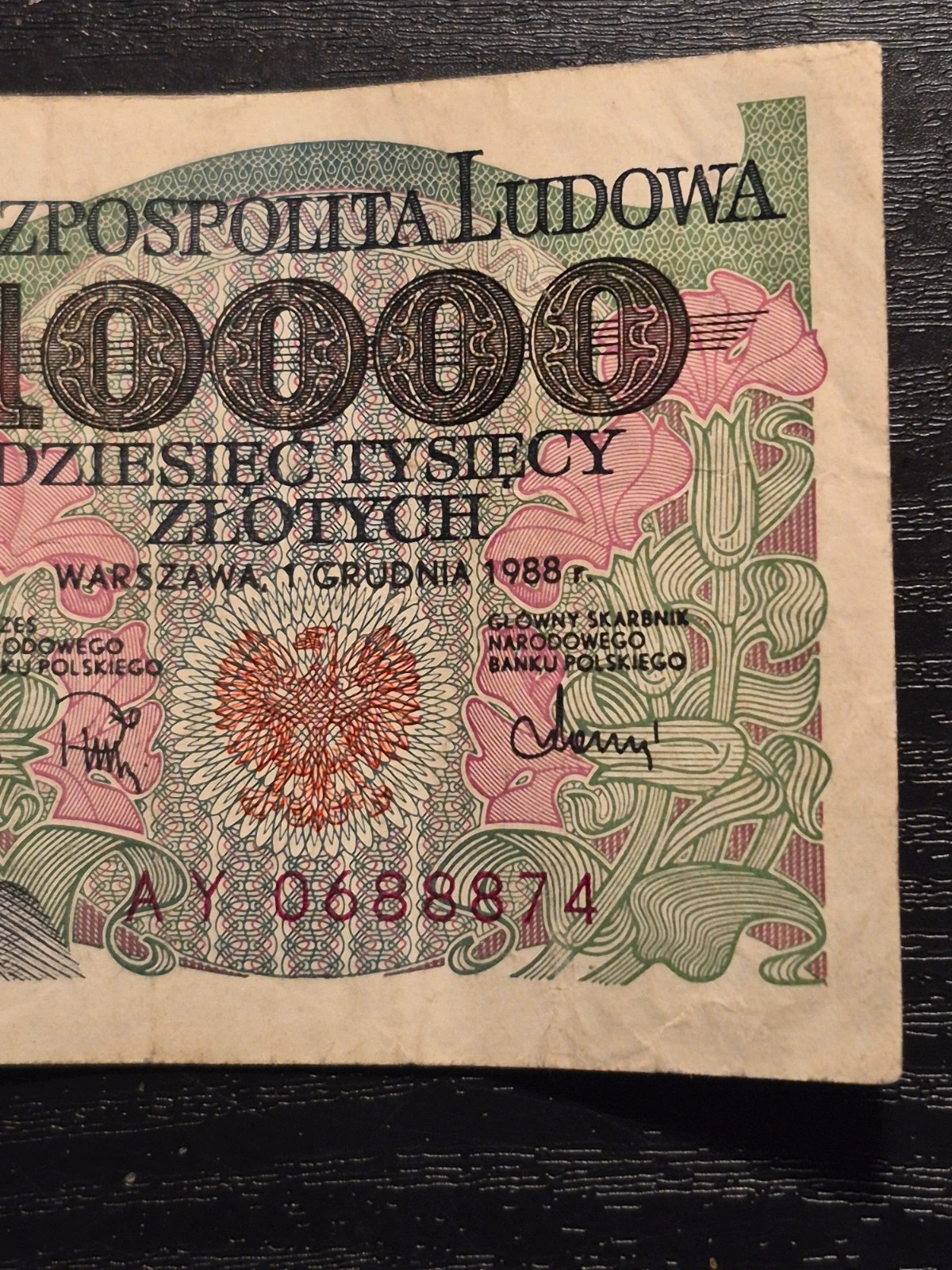 Billet 10 000 Złotych Pologne Stanisław Wyspiański 1988 4