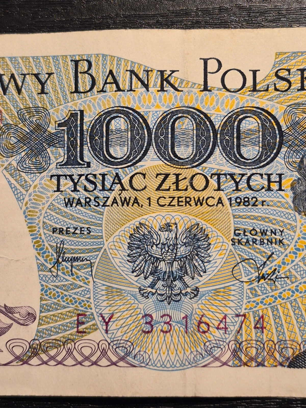 Billet 1 000 Złotych Pologne Mikołaj Kopernik Narodowy Bank Polski 1982 3