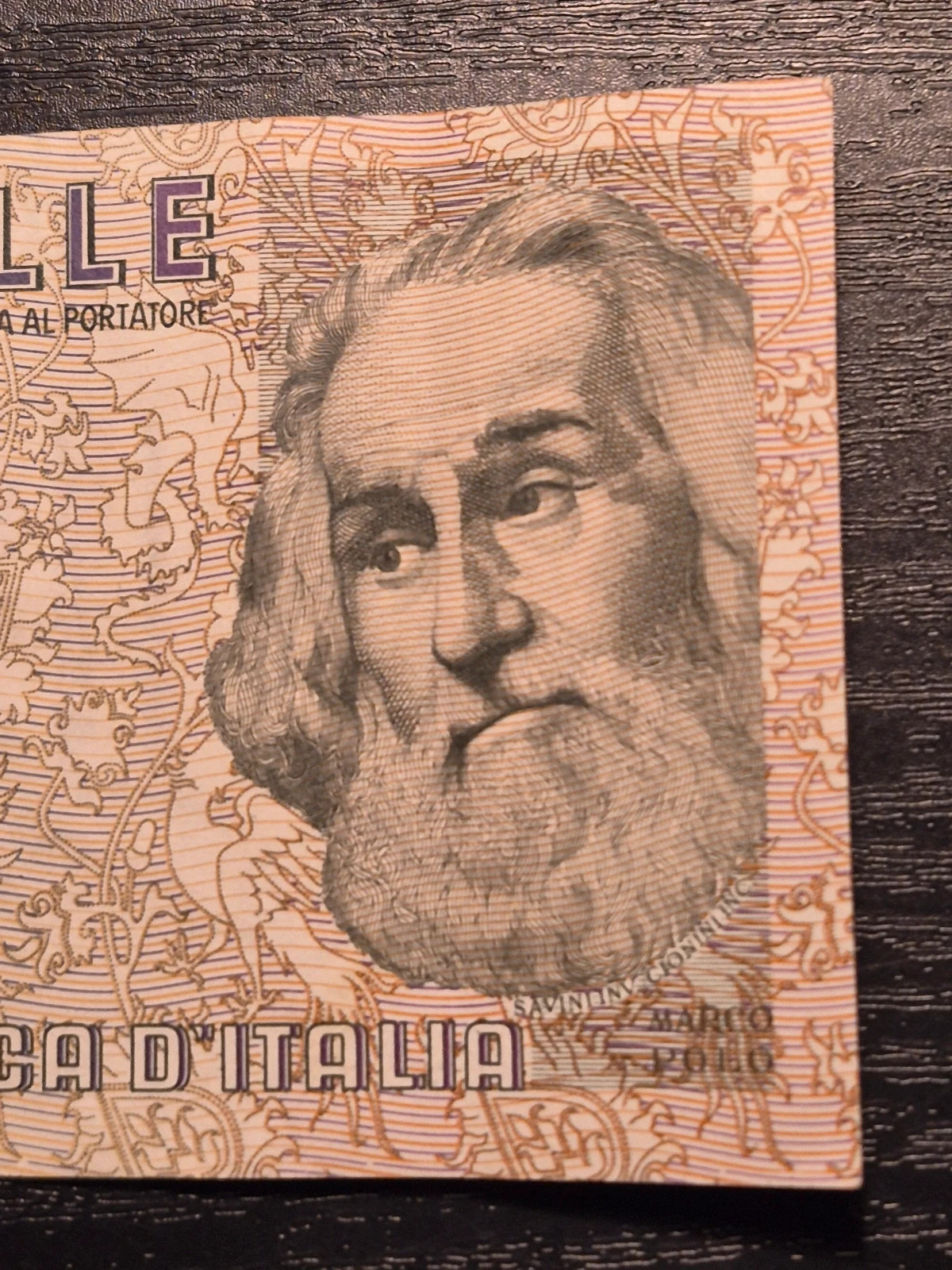 Billet 1000 Lire Italienne Marco Polo Banca d'Italia 1982 N° BD 923104 D 4