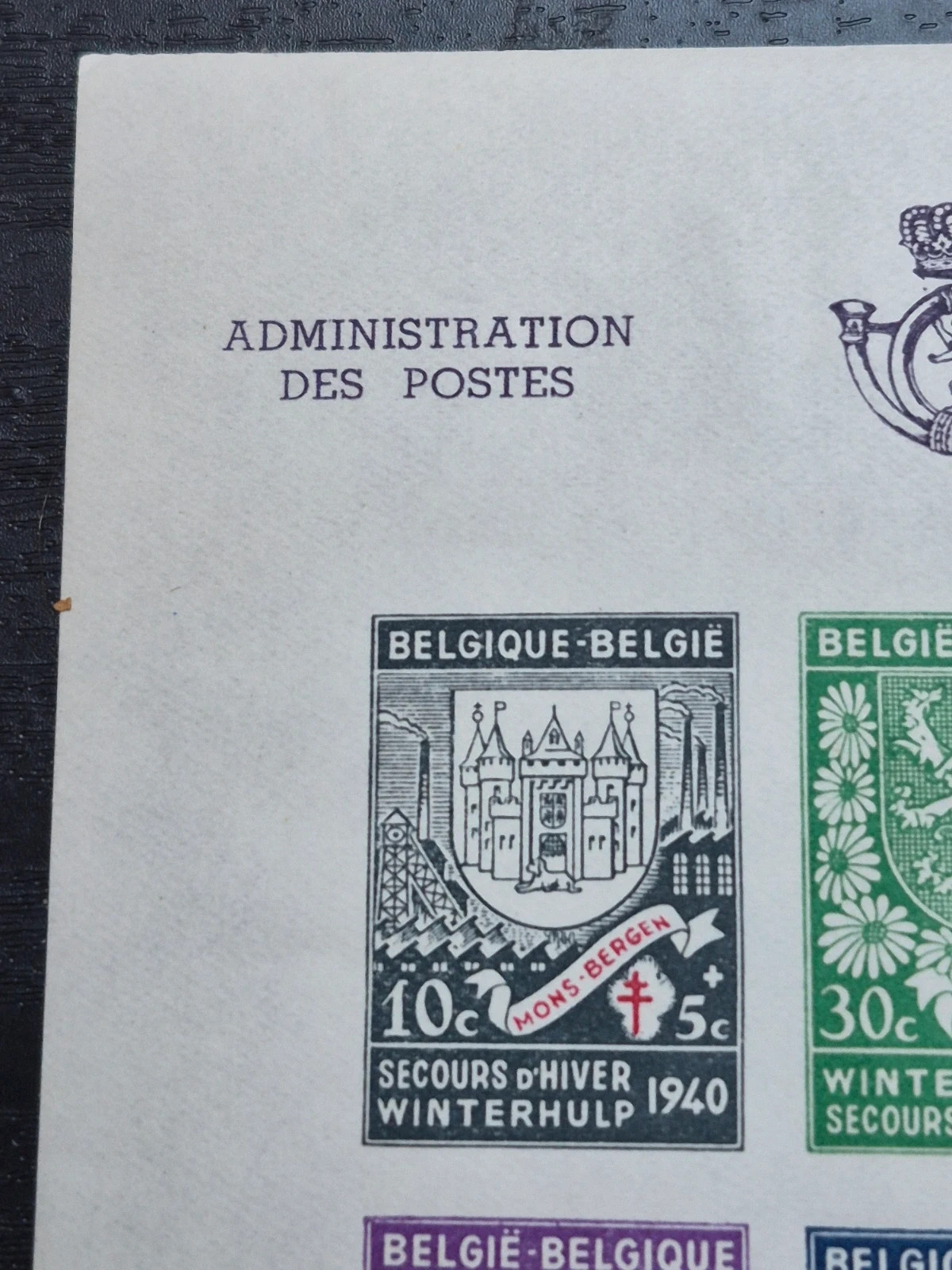 Lot Timbres Belgique 1940 Secours d'Hiver Blocs 10 & 10A Neufs 3