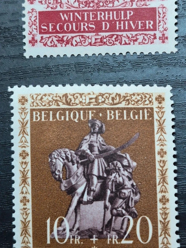 Belgique 1943 - série complète Secours d'hiver (Saint-Martin) obp 613/614 - qualité luxe (MNH) 4