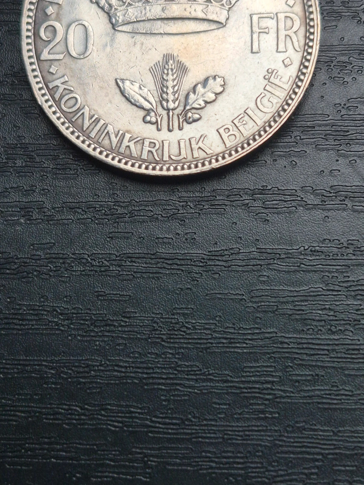Pièce 20 Francs Argent Belgique 1935 - Léopold III - TTB 2