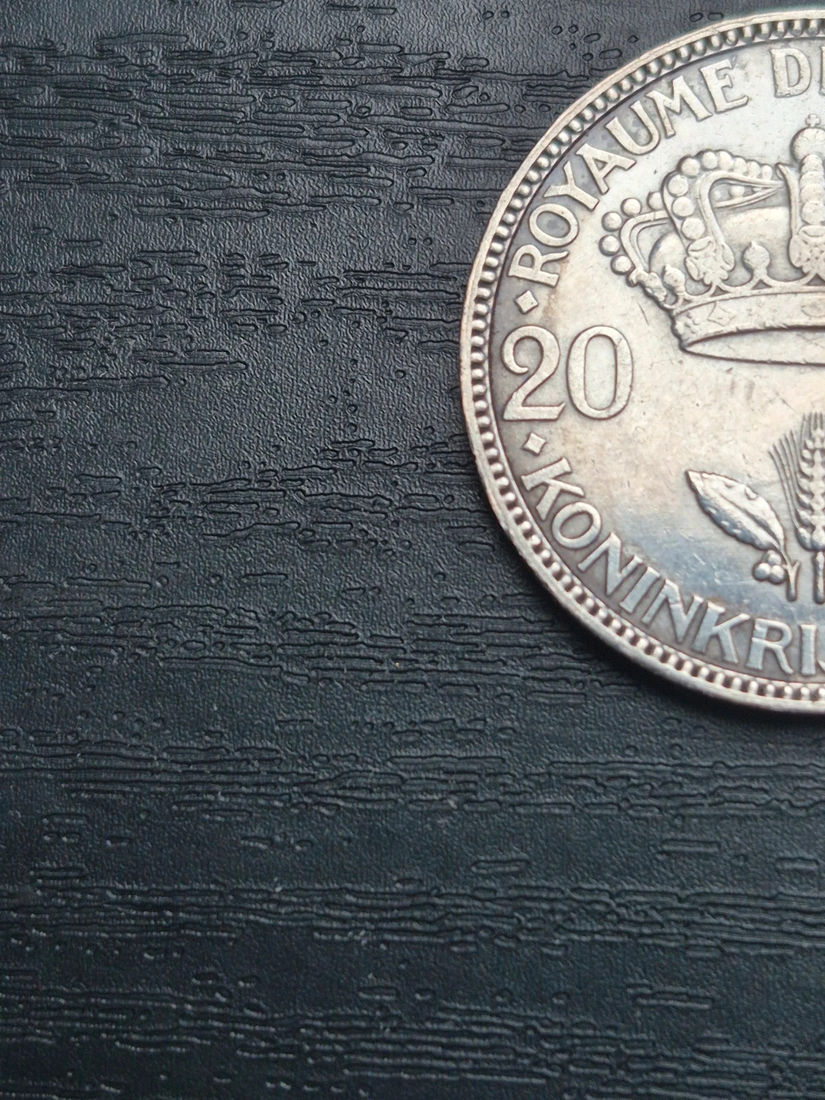 Pièce 20 Francs Argent Belgique 1935 - Léopold III - TTB 3