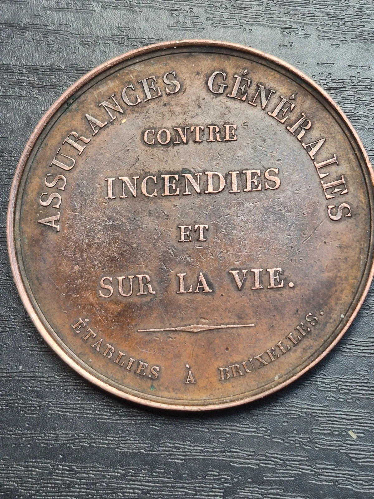 Médaille Ancienne Bronze - Assurances Générales Bruxelles - Graved par Braemt 2