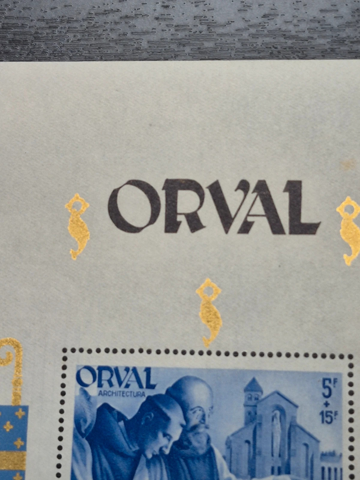 Bloc-feuillet Belgique 1941 Orval - Moines Architectes 3