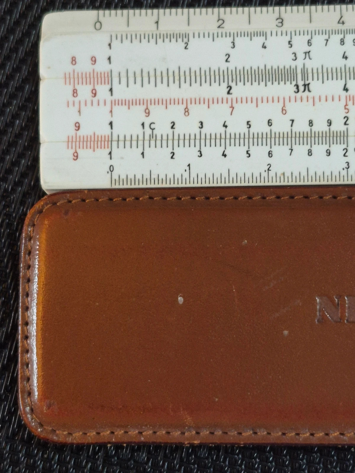 Règle à calculer vintage Nestler Rietz Nr. 0121 - Avec étui cuir 2