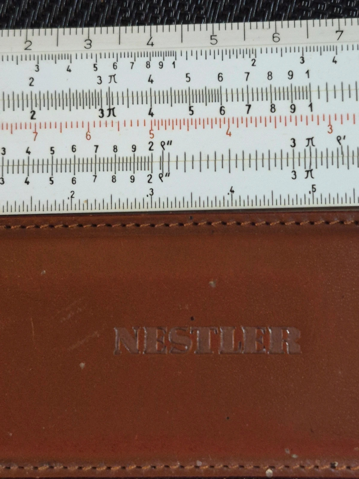 Règle à calculer vintage Nestler Rietz Nr. 0121 - Avec étui cuir 3