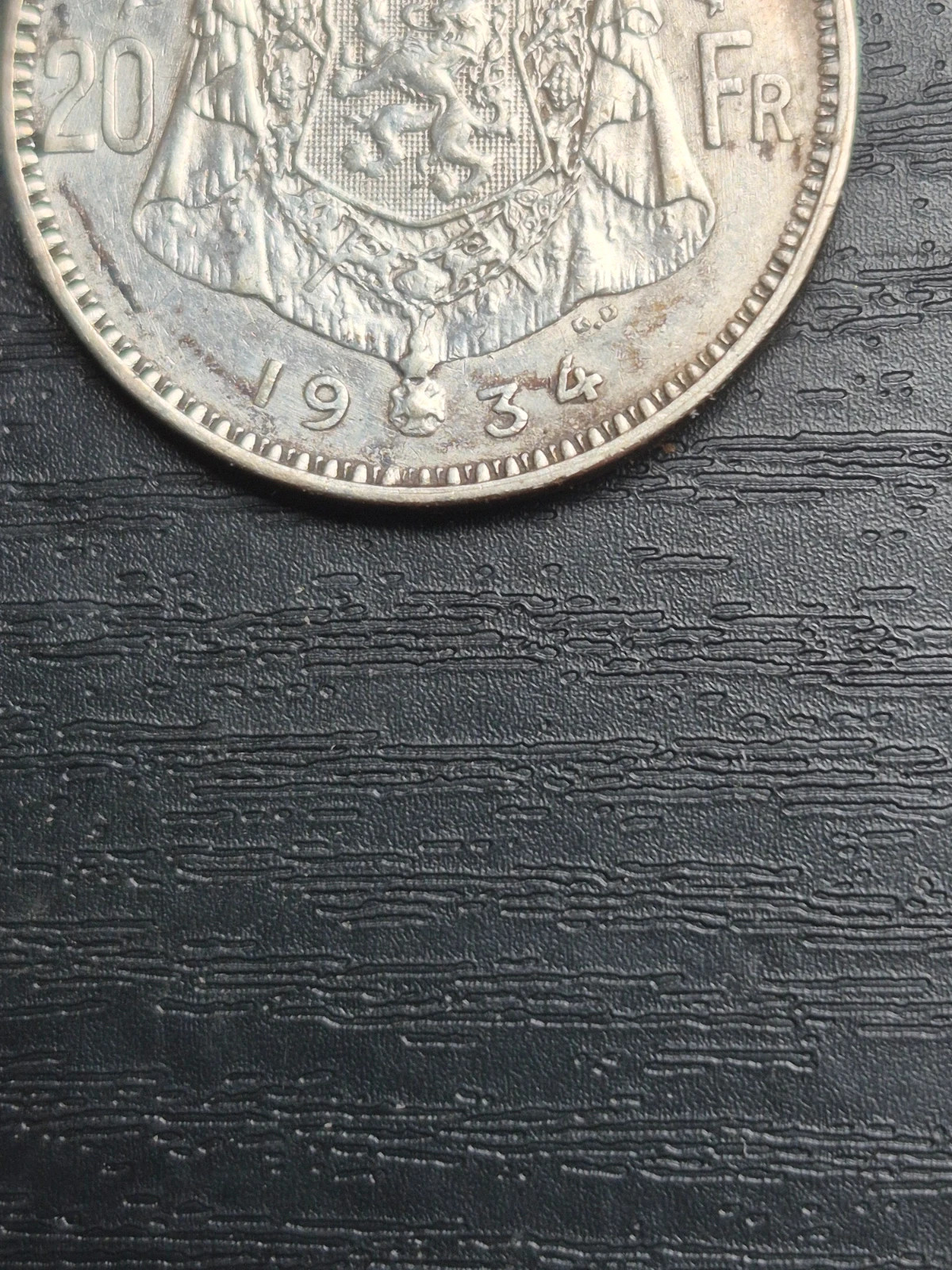 Pièce 20 Francs Belgique 1934 Argent - Albert Ier (Version Néerlandaise) 3