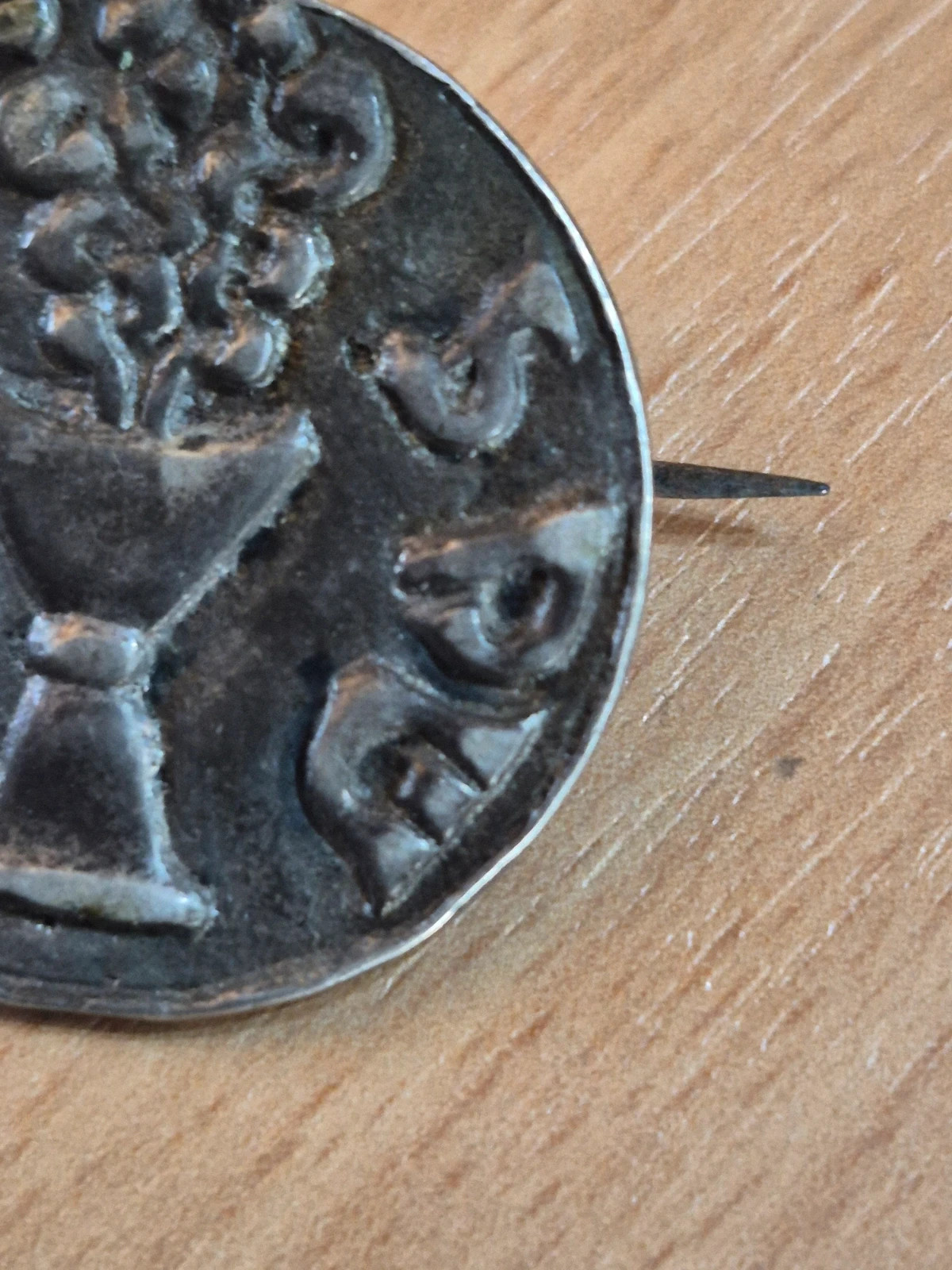 Broche vintage "Arbre de Vie" - Style monnaie antique / Shekel 2
