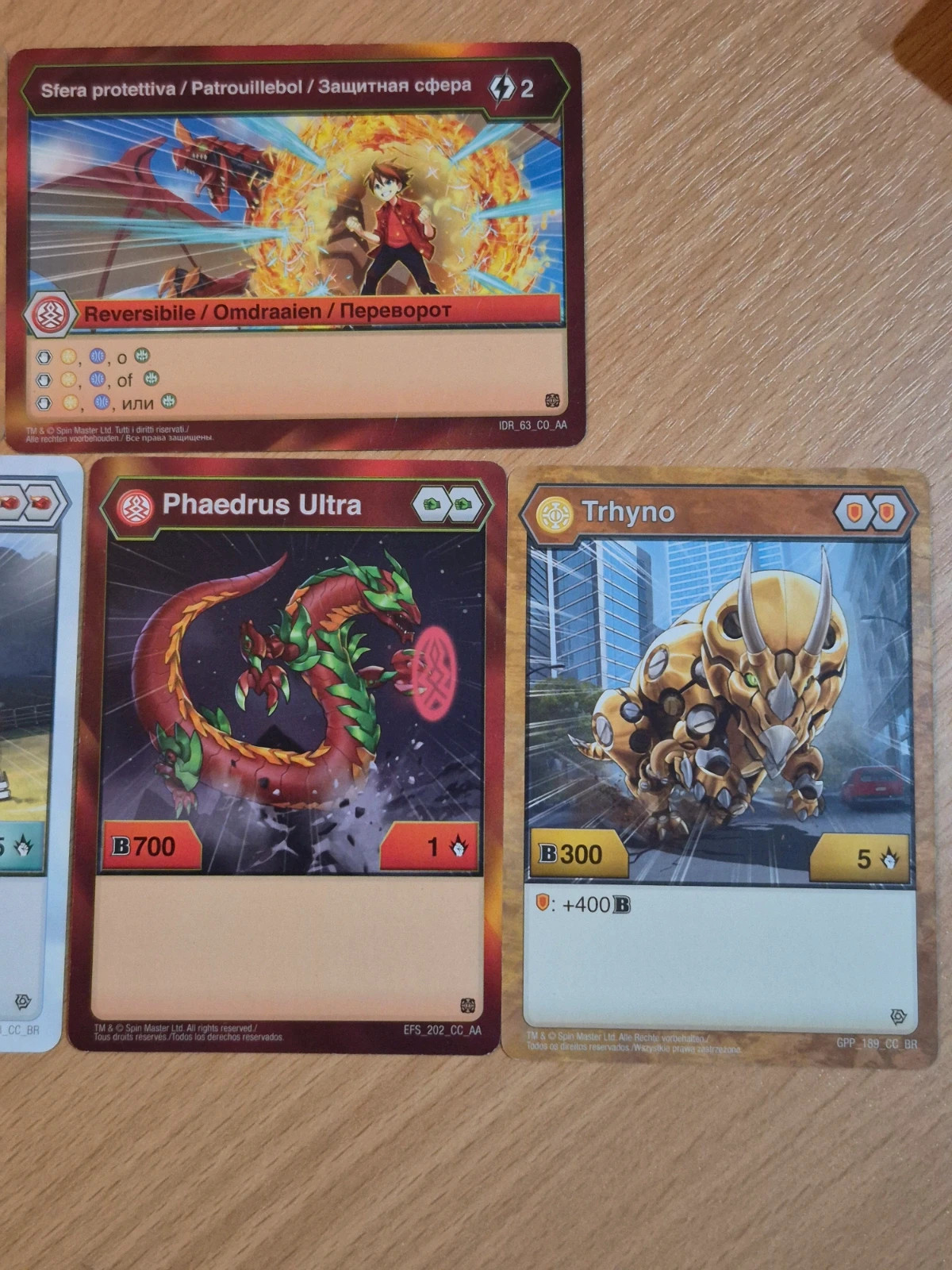 Lot de 6 Cartes Bakugan Battle Planet - Très bon état - Pyrus / Haos / Aquos / Darkus – Bakugan 3