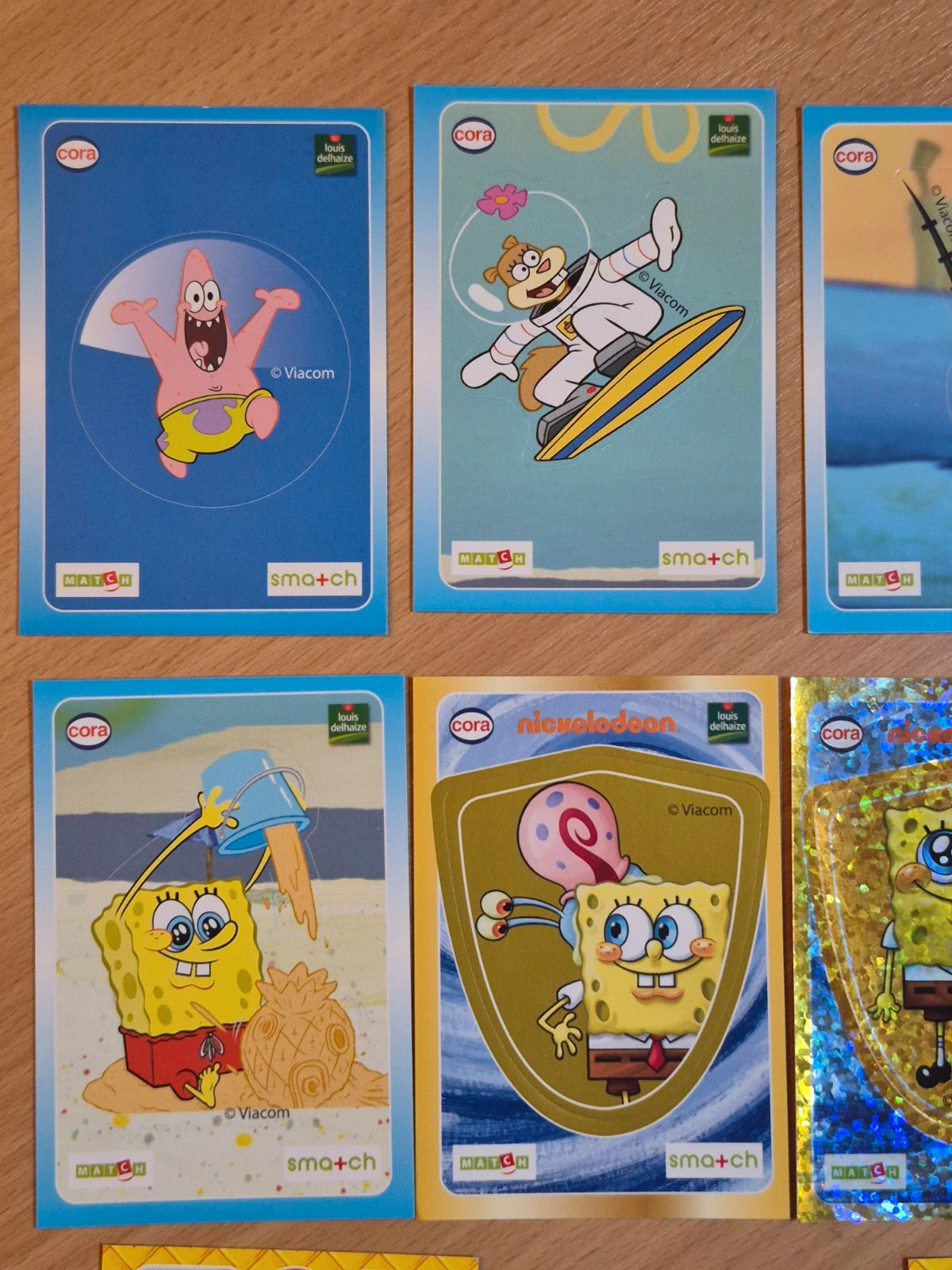 Lot 15 Cartes et Autocollants Bob l'éponge - Collection Cora / Match 2014 – SpongeBob SquarePants 2