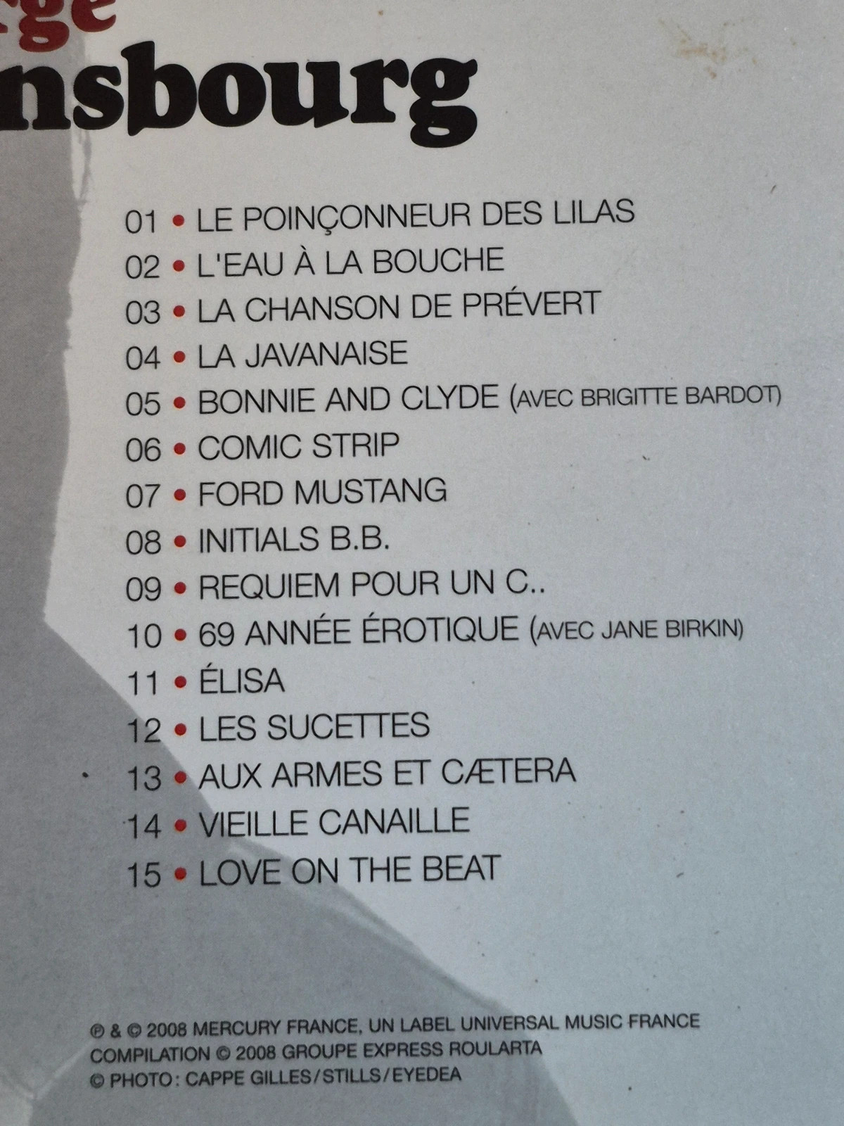 CD Serge Gainsbourg - Ses Plus Grands Succès (Album 80e Anniversaire) 4
