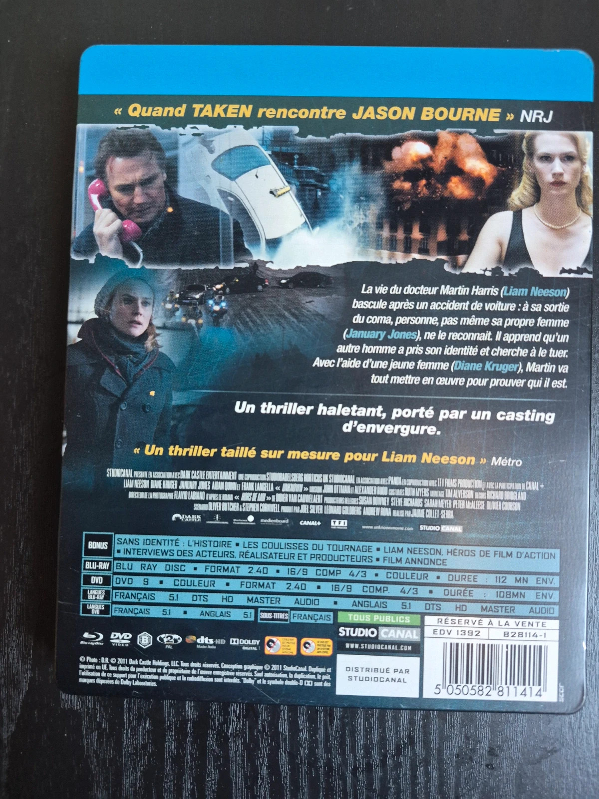 Steelbook Sans Identité - Blu-ray + DVD - Liam Neeson 2