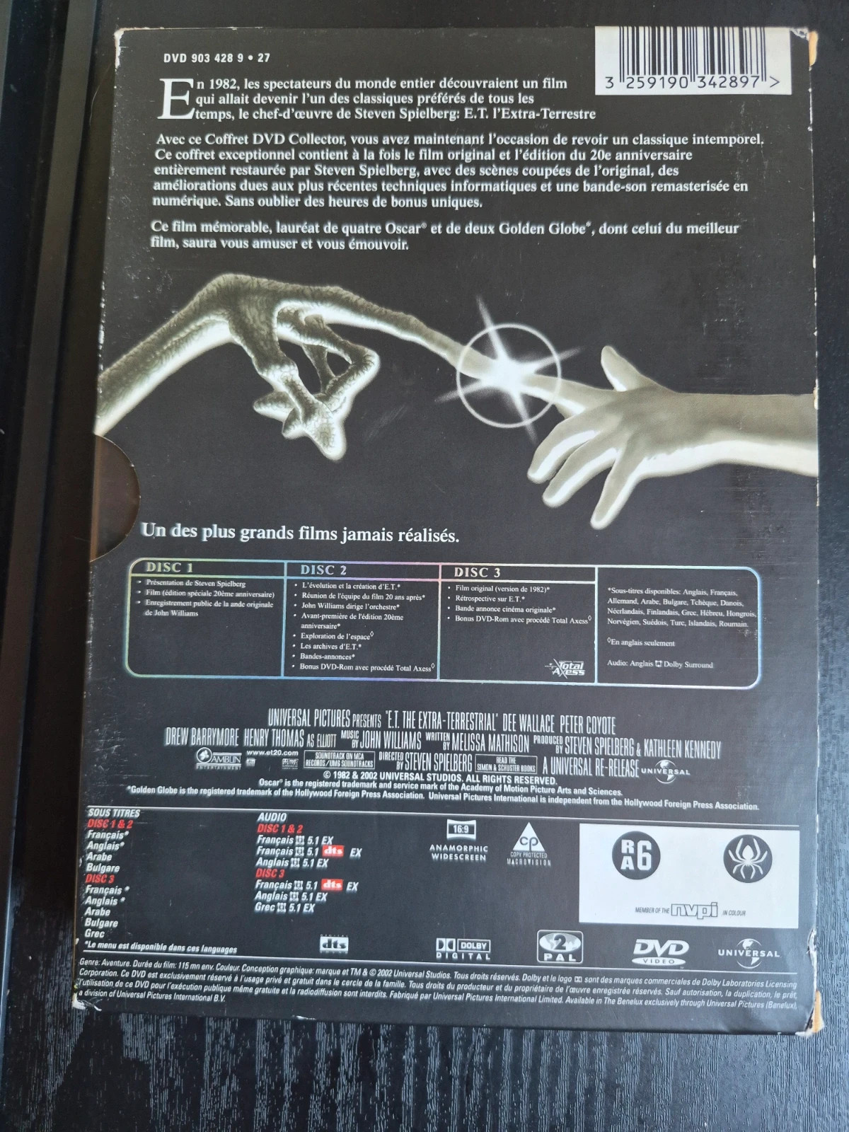 Coffret Collector E.T. L'Extra-Terrestre - 3 DVD - Avec Fourreau 2