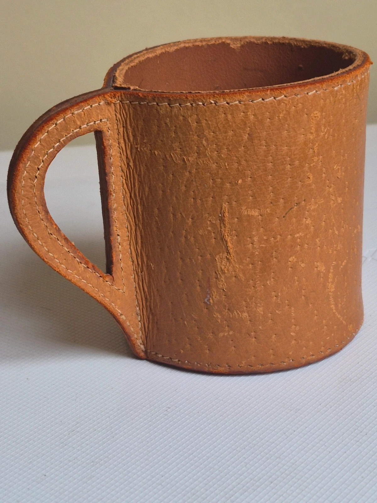 Petit Mug / Chope de Collection Vintage - Real Hide - Cuir - Made in England 2