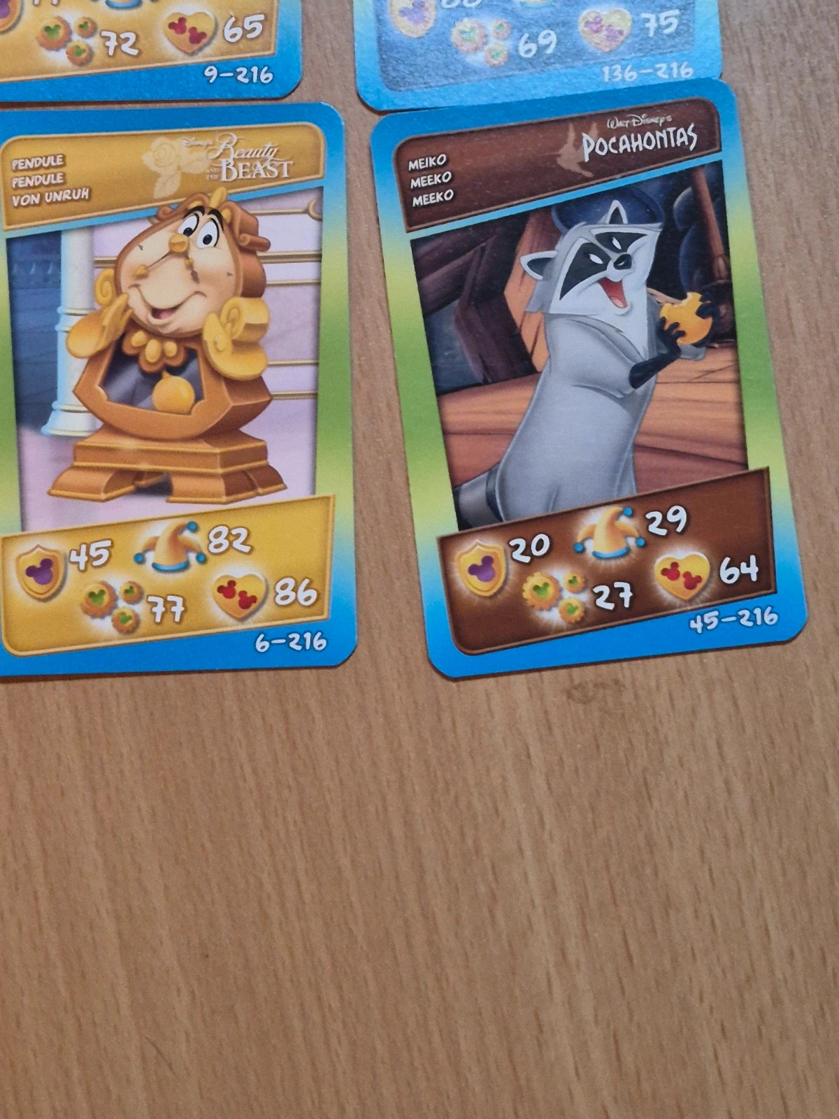 Lot 19 cartes Disney Learn English - Match / Cora - Sans doubles 2010 – Disney 5