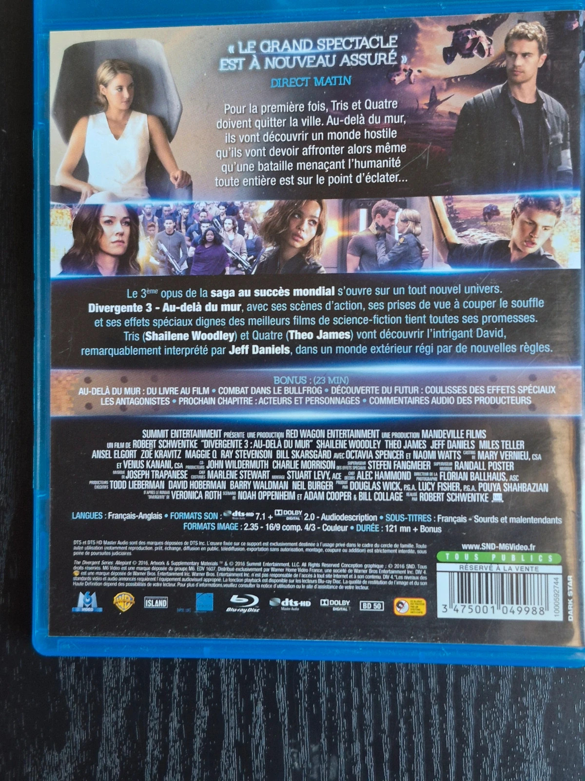 Blu-ray Divergente 3 : Au-delà du mur 2