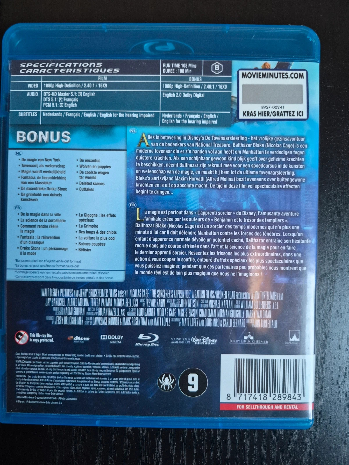 Blu-ray L'Apprenti Sorcier - Disney - Nicolas Cage 2
