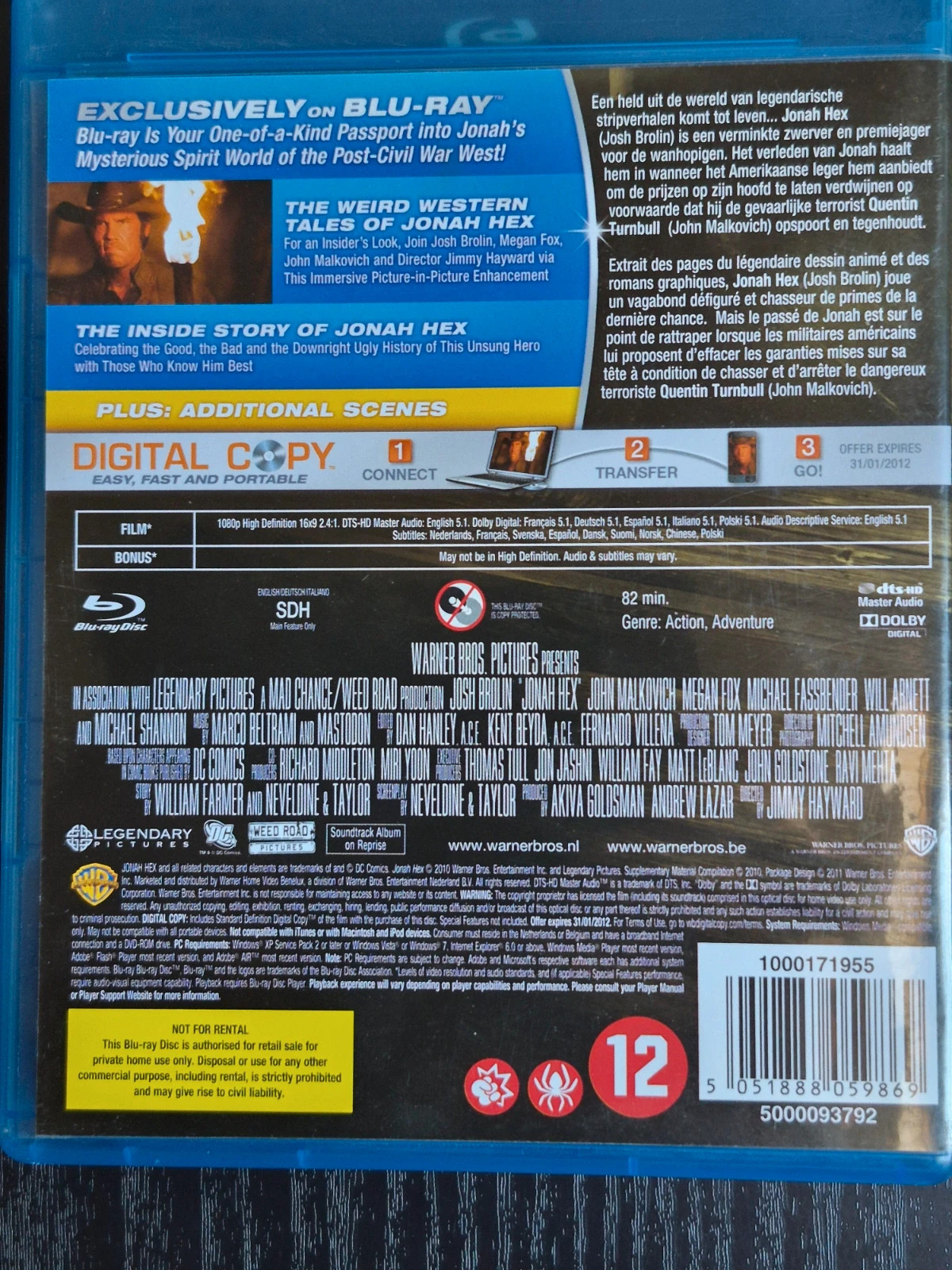 Blu-ray Jonah Hex - État Nickel - Josh Brolin & Megan Fox 2