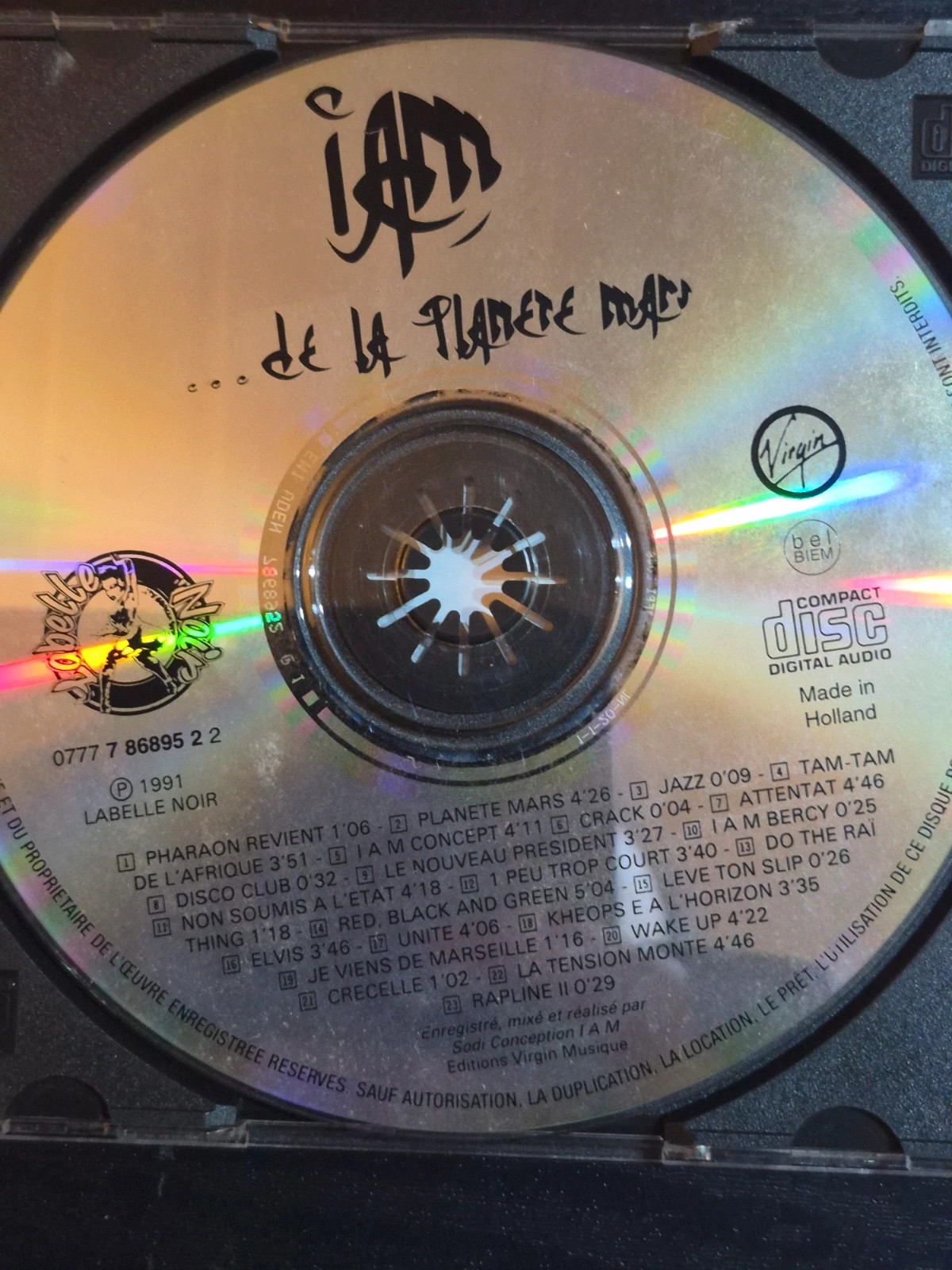 IAM - Album De la planète Mars (premier Album CD 1991) 5