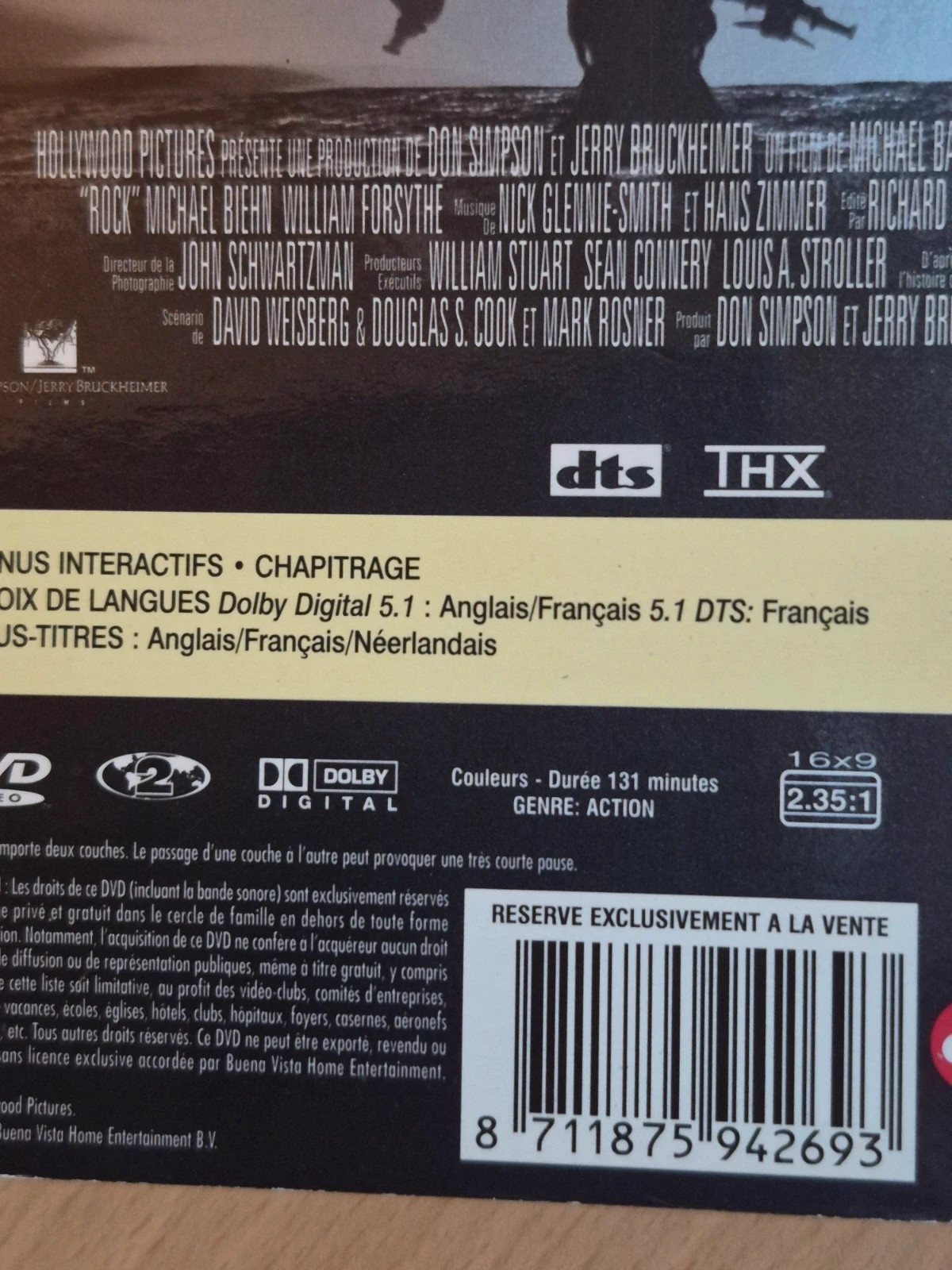 DVD Rock - Édition Deluxe 2 DVD - Sean Connery / Nicolas Cage 3