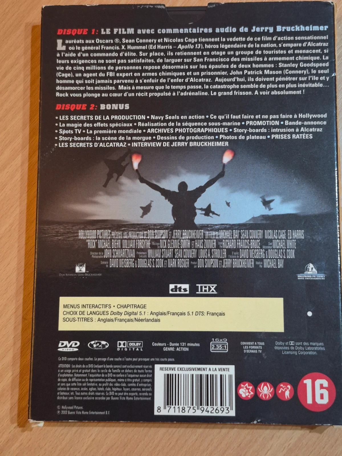 DVD Rock - Édition Deluxe 2 DVD - Sean Connery / Nicolas Cage 2