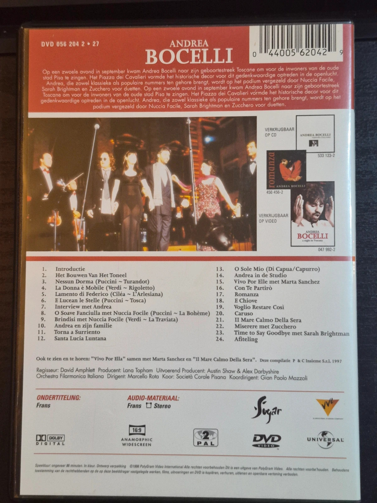 DVD Andrea Bocelli - A Night in Tuscany 2