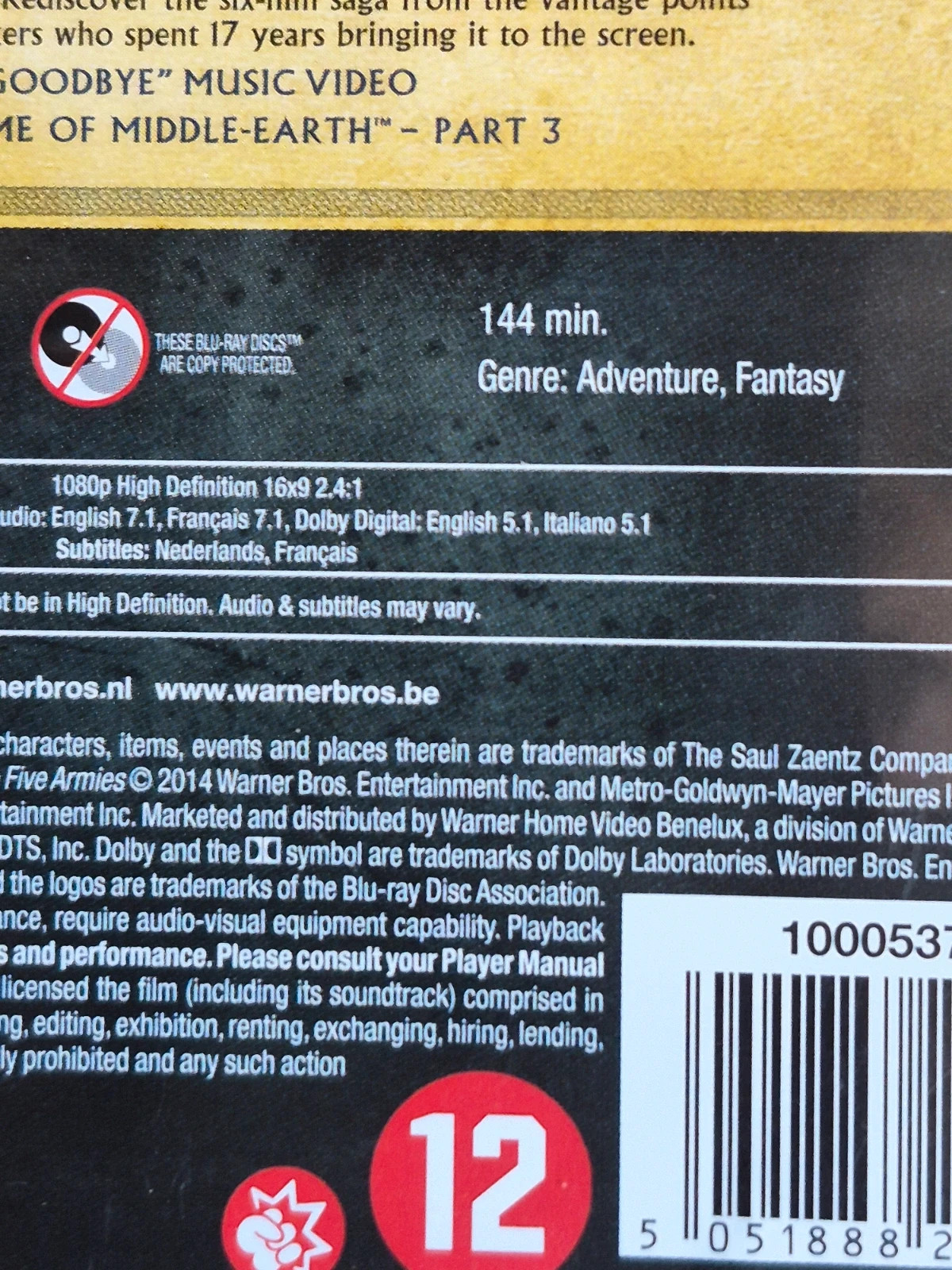 Blu-ray Le Hobbit : La Bataille des Cinq Armées (2 Disques) 4